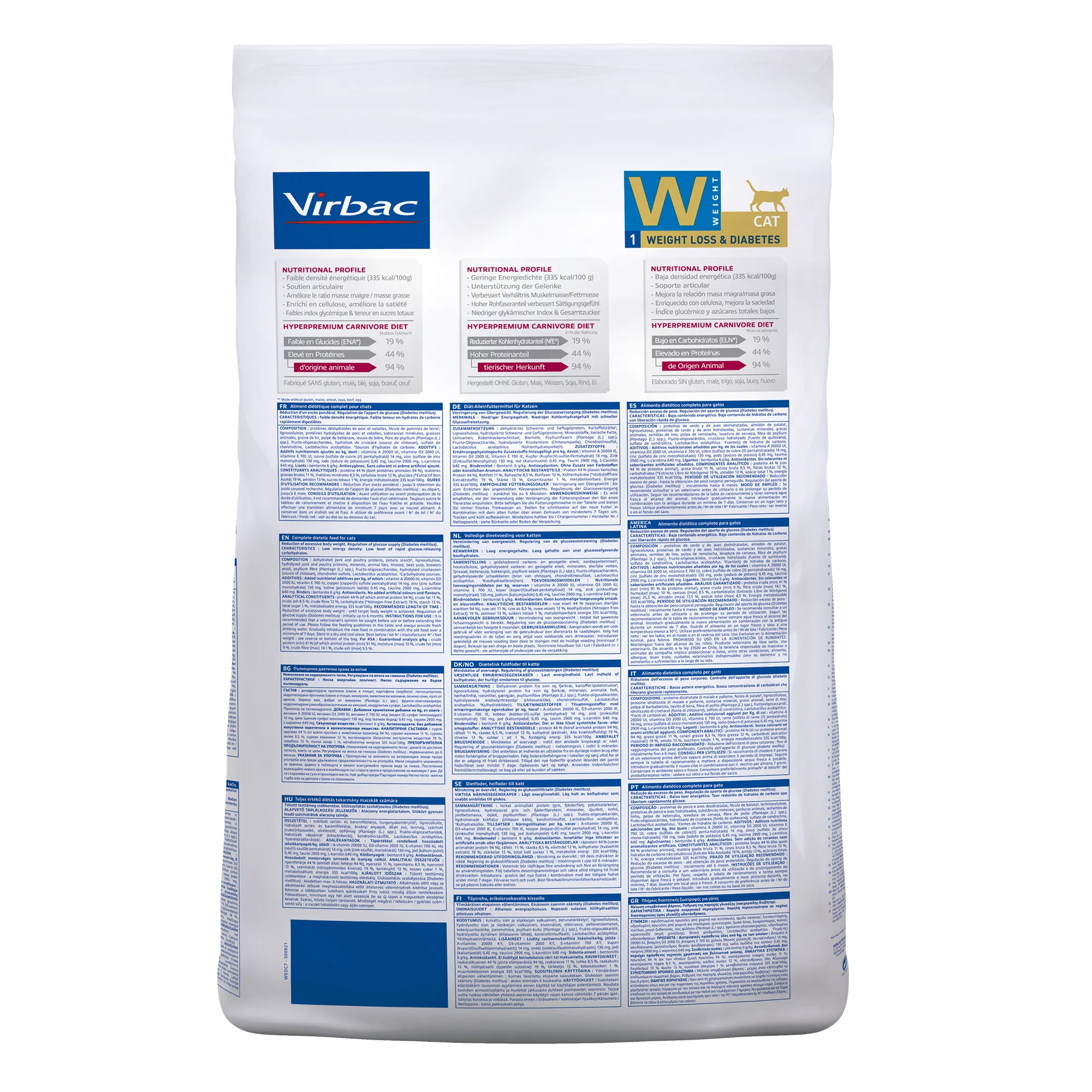 VIRBAC VETERINARY HPM Diététique Weight Loss & Diabetes