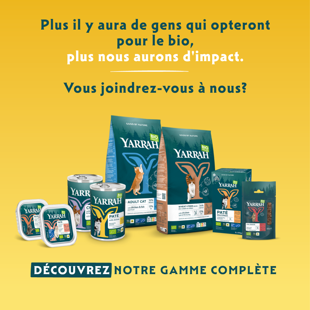 Yarrah croquettes bio sans céréales pour chat adulte