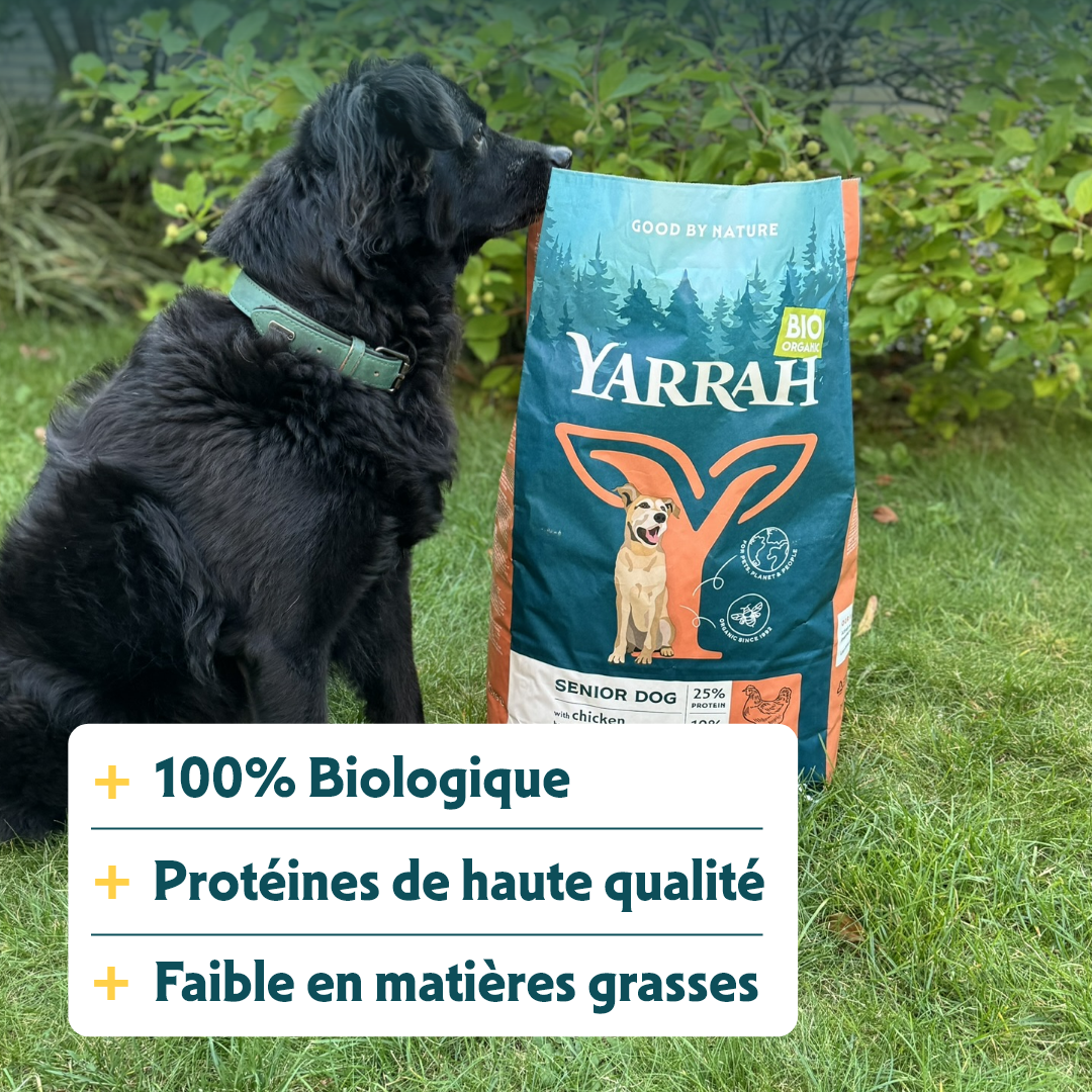 Yarrah croquettes bio pour chien senior