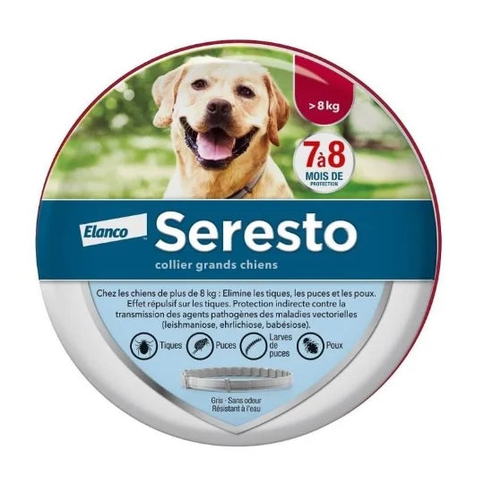 Collier antiparasitaire Seresto chien