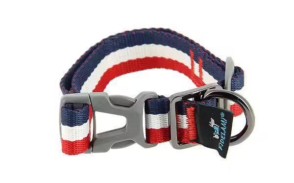 Collier bleu blanc et rouge