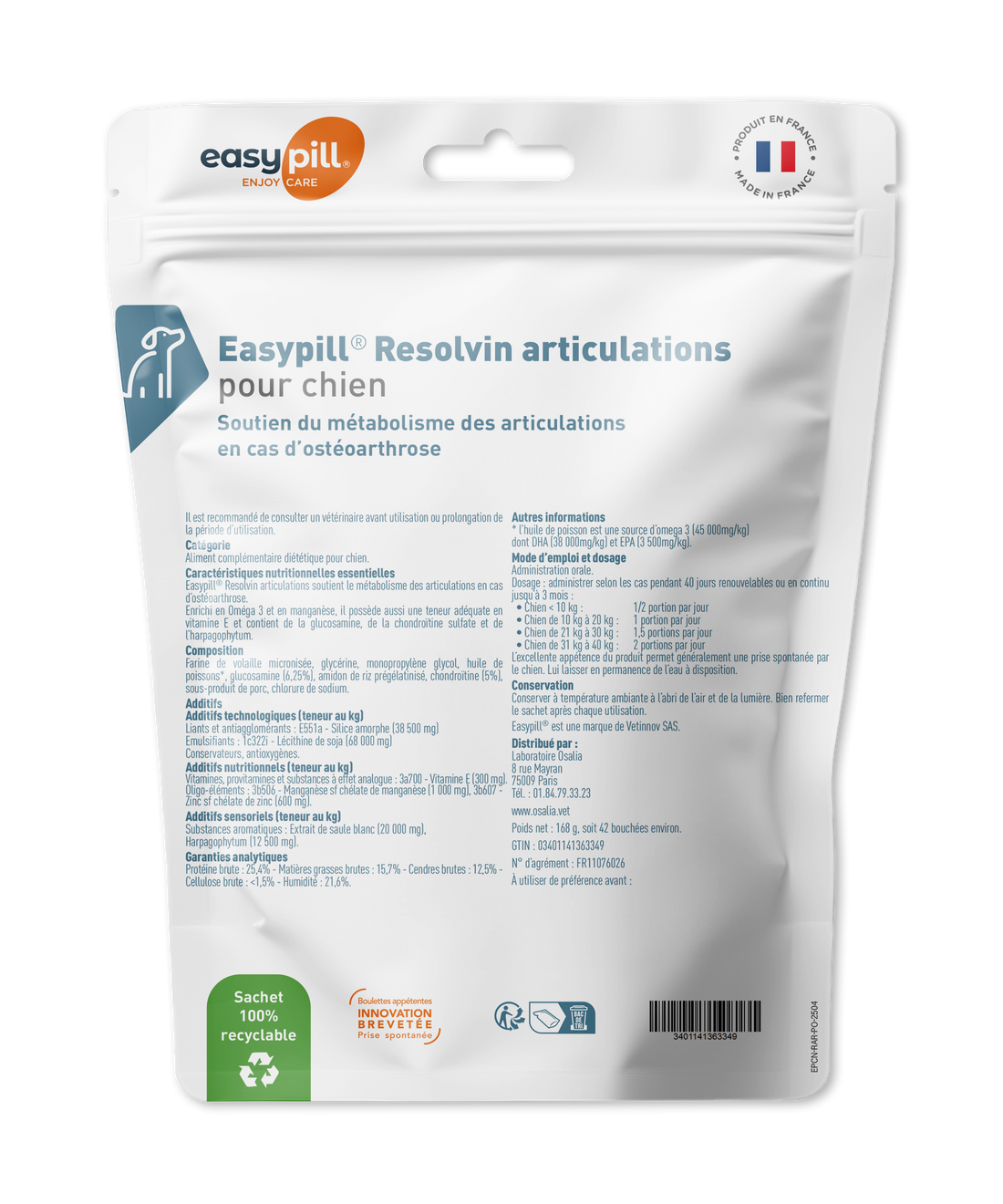 Easypill Chien Resolvin Articulations