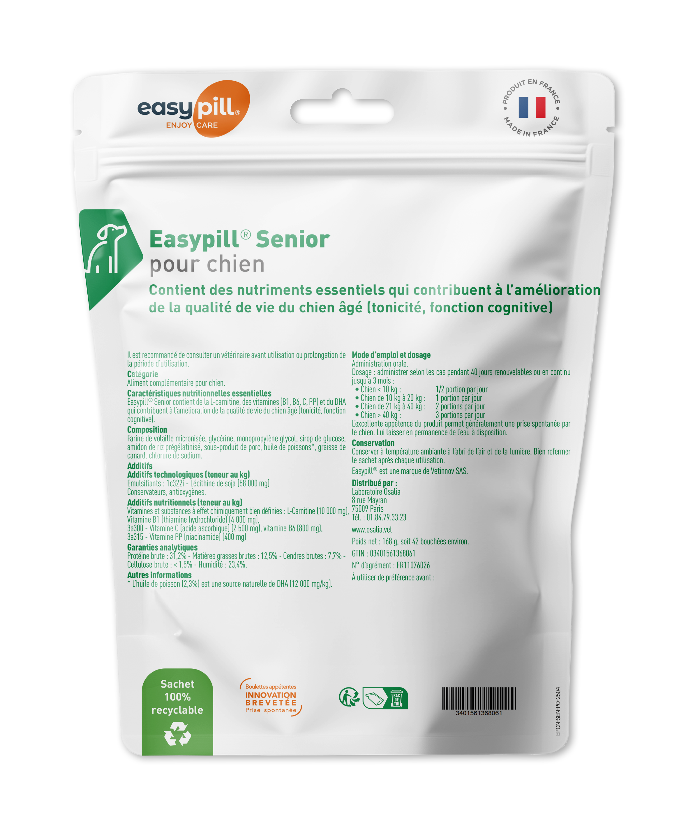 Easypill Chien Senior