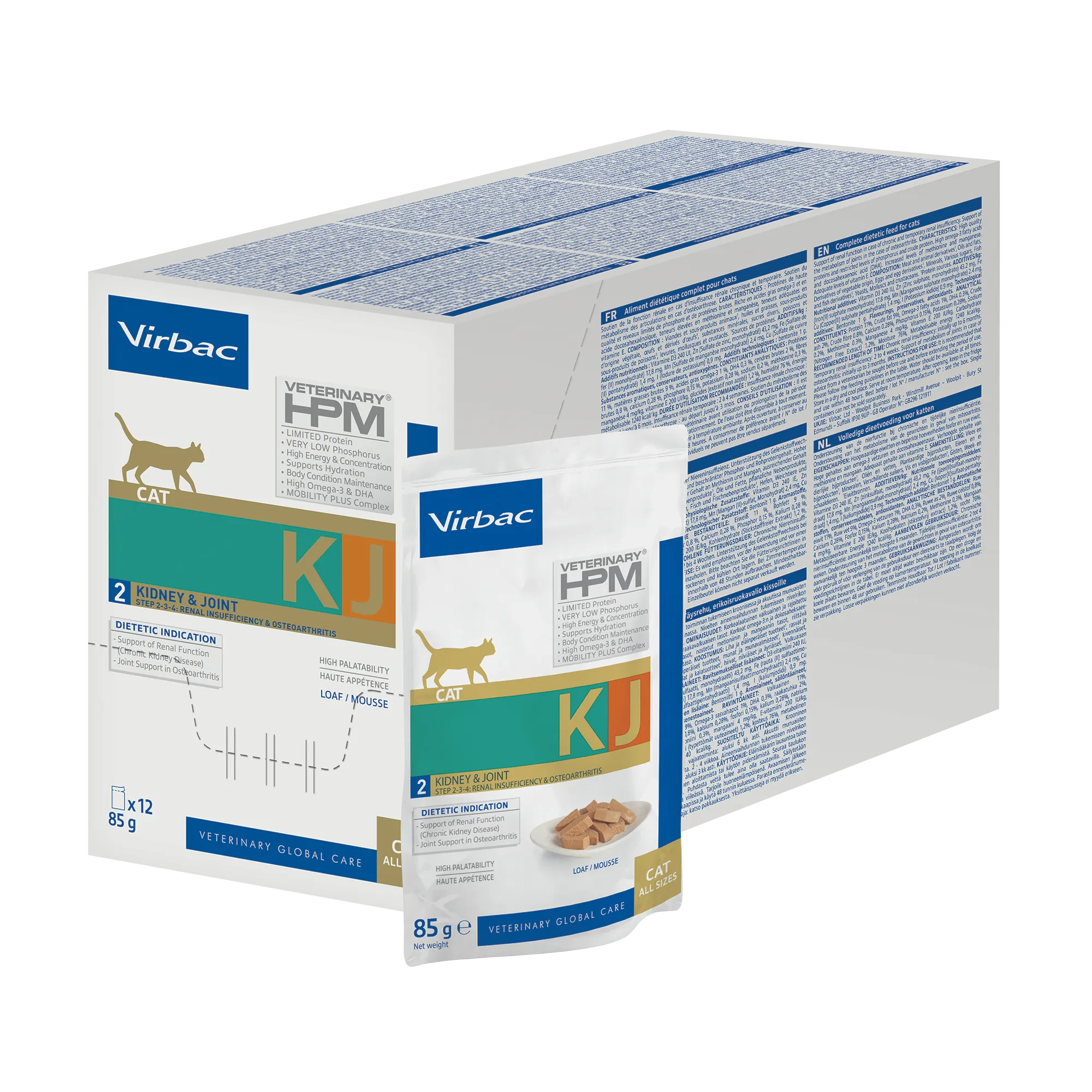 VIRBAC VETERINARY HPM Diététique Kidney Joint Mousse Boîte