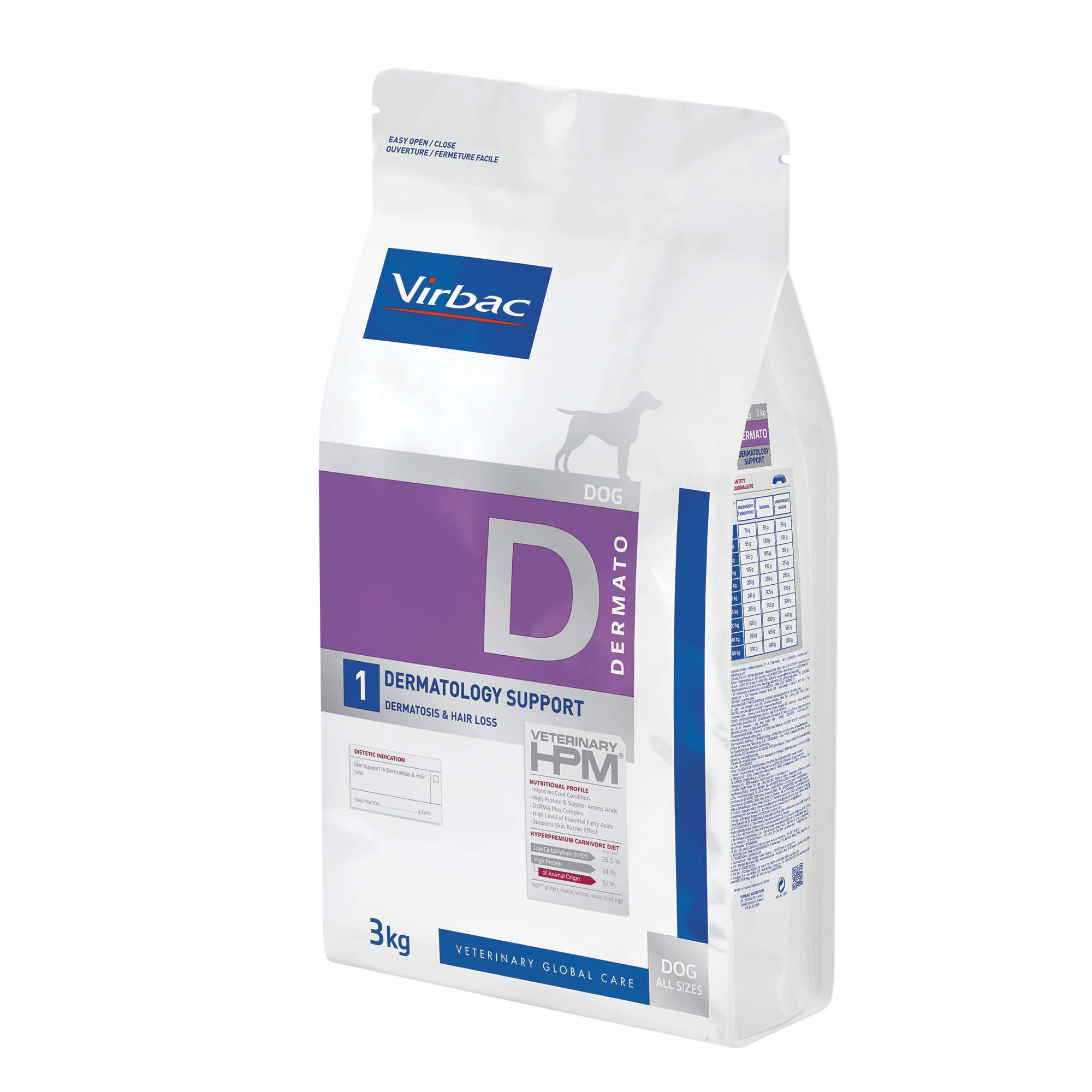 VIRBAC VETERINARY HPM Diététique Dermatology support