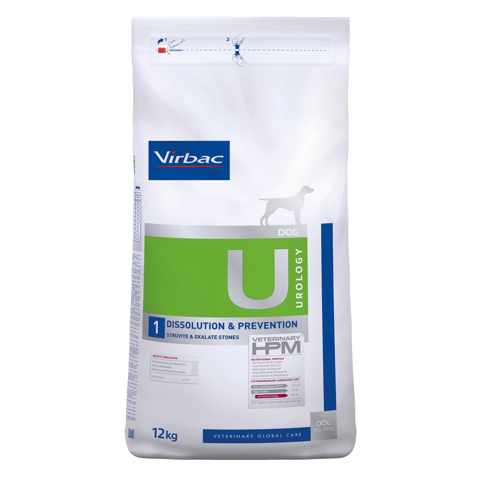 VIRBAC VETERINARY HPM Diététique Urology Dissolution & Prevention Chien