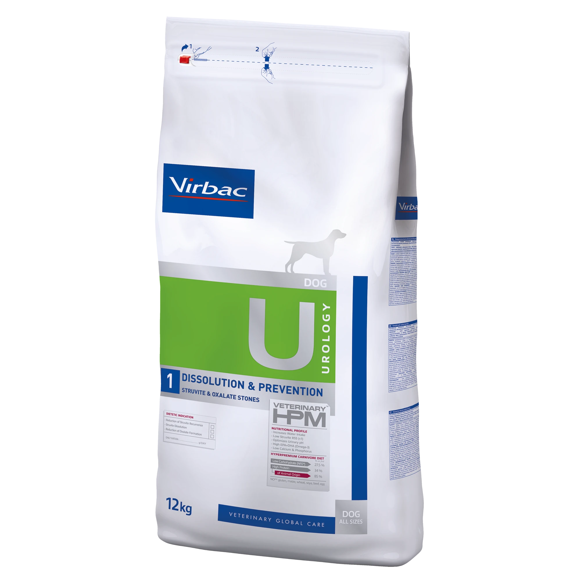 VIRBAC VETERINARY HPM Diététique Urology Dissolution & Prevention Chien