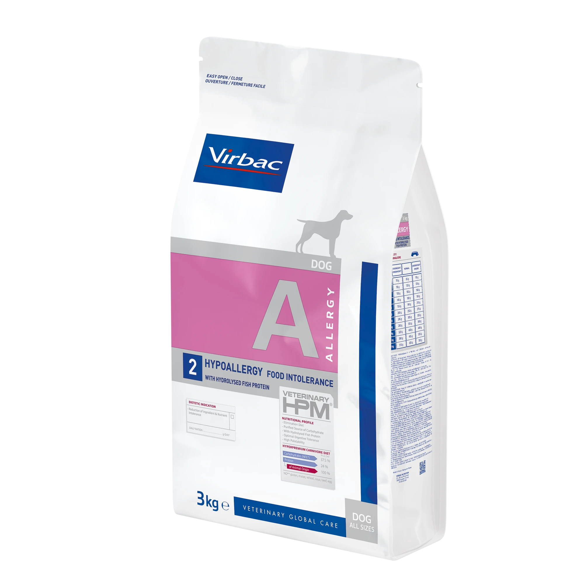 Virbac Veterinary HPM Diététique Hypoallergy Food Intolerance - croquettes chien