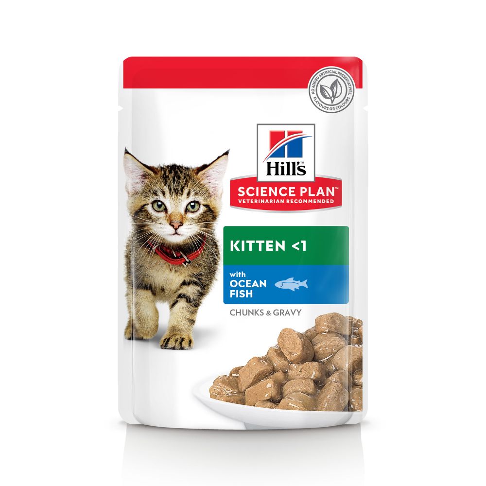 HILL’S Science Plan Kitten en Bouchées saveurs mixtes – Pâtée pour chaton