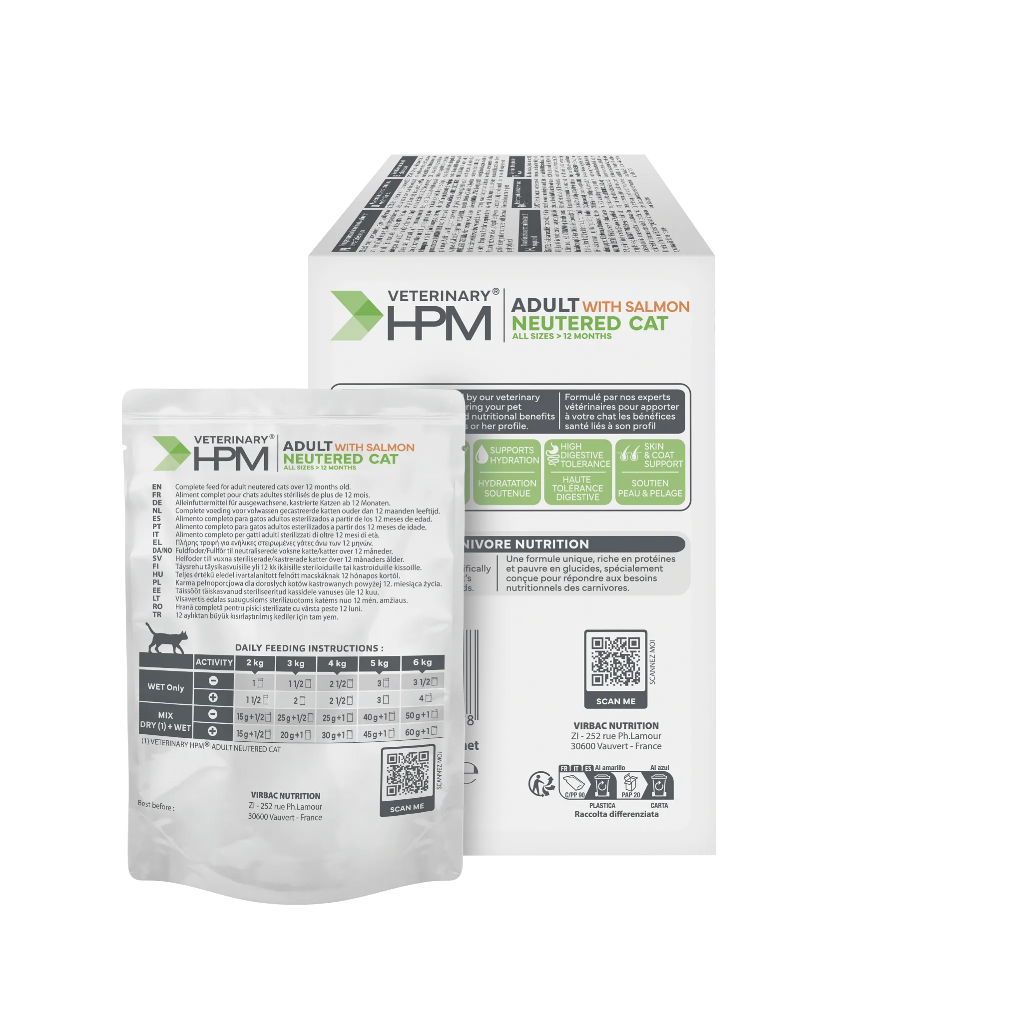 VIRBAC VETERINARY HPM Physiologique Adult Neutered Cat Sterilise