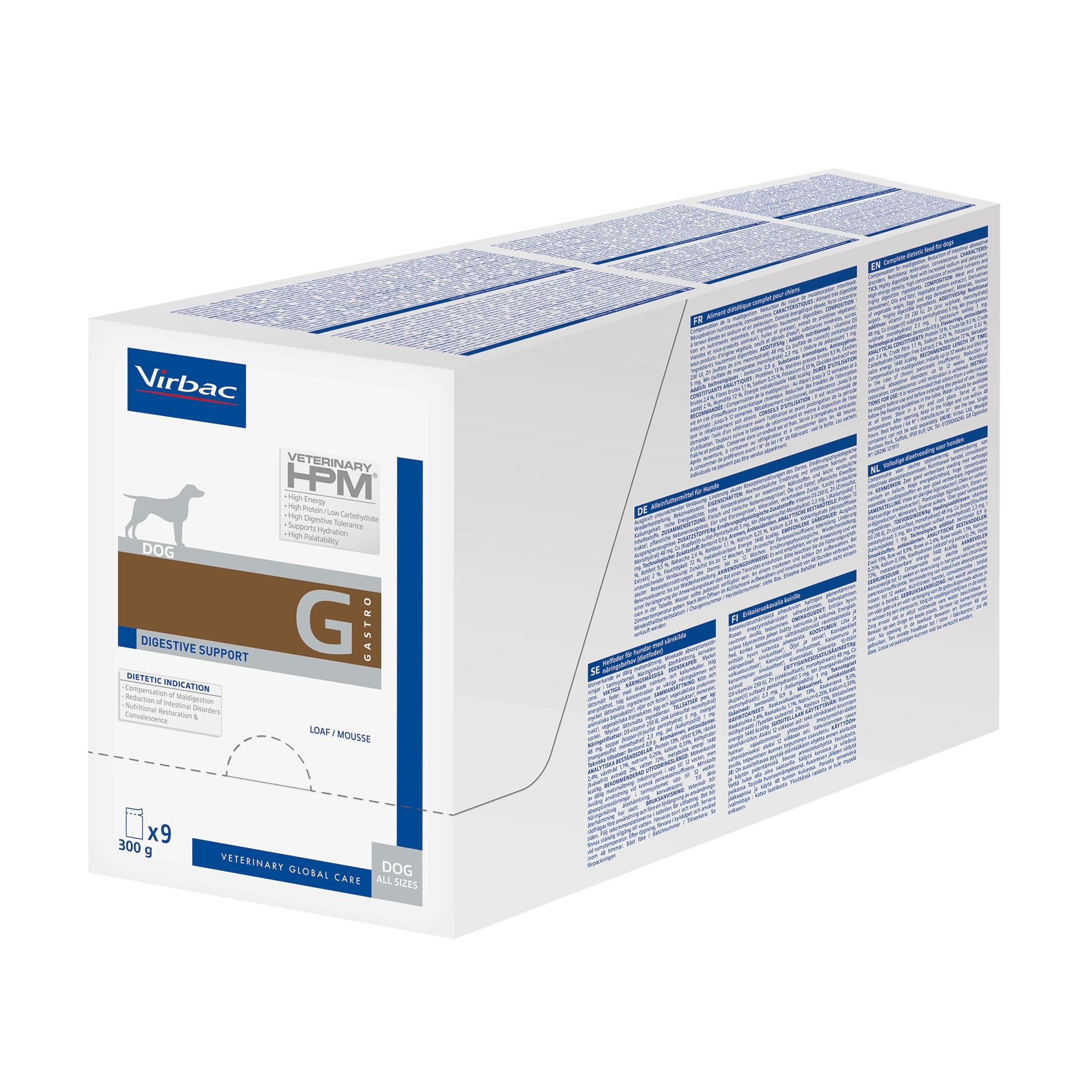 Mousse pour chien recommandée en cas de * Compensations de mal-absorption / mal-digestion • Réduction des troubles digestifs • Insuffisance pancréatique exocrine chronique, • Récupération nutritionnelle • Convalescence