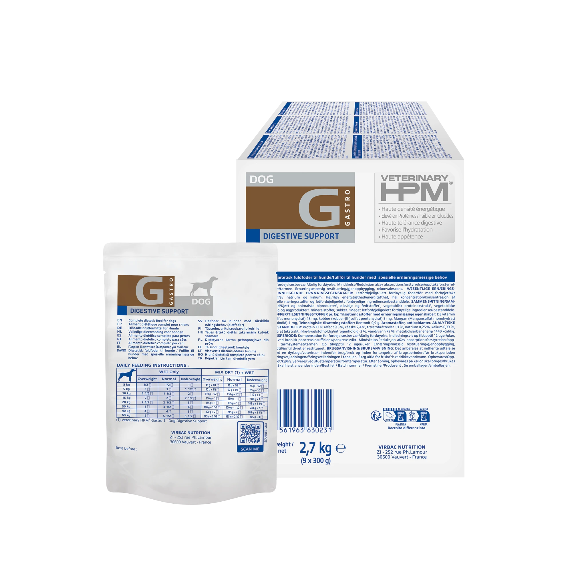 Mousse pour chien recommandée en cas de * Compensations de mal-absorption / mal-digestion • Réduction des troubles digestifs • Insuffisance pancréatique exocrine chronique, • Récupération nutritionnelle • Convalescence