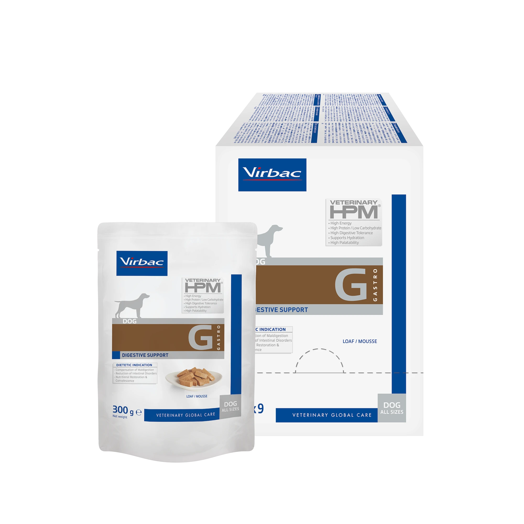 Mousse pour chien recommandée en cas de * Compensations de mal-absorption / mal-digestion • Réduction des troubles digestifs • Insuffisance pancréatique exocrine chronique, • Récupération nutritionnelle • Convalescence