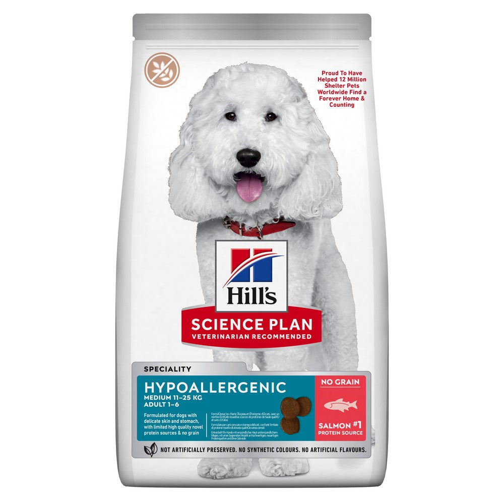 HILL’S Science Plan Hypoallergenic Medium Adult au saumon – Croquettes pour chien