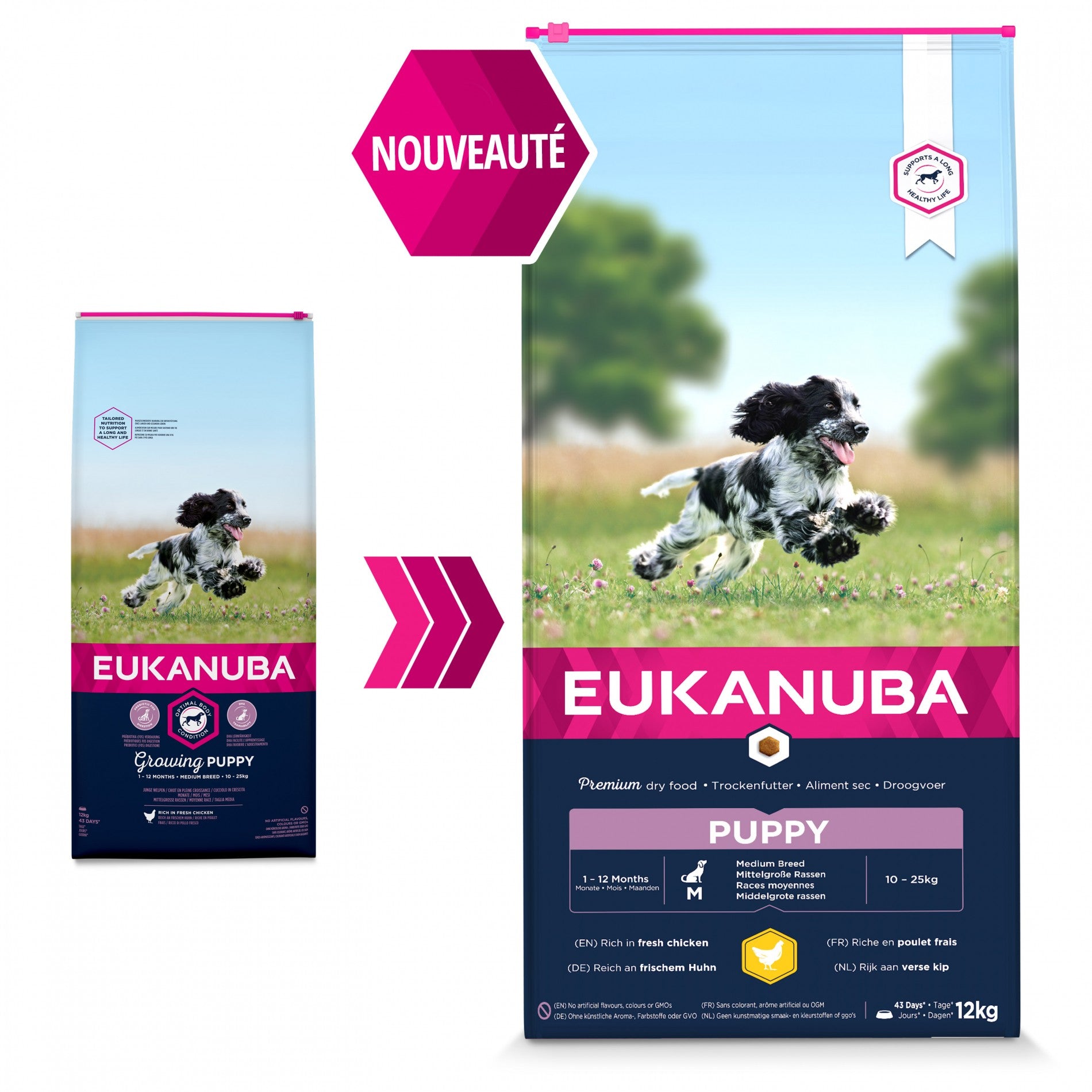 Eukanuba Growing Puppy Medium Breed - Poulet