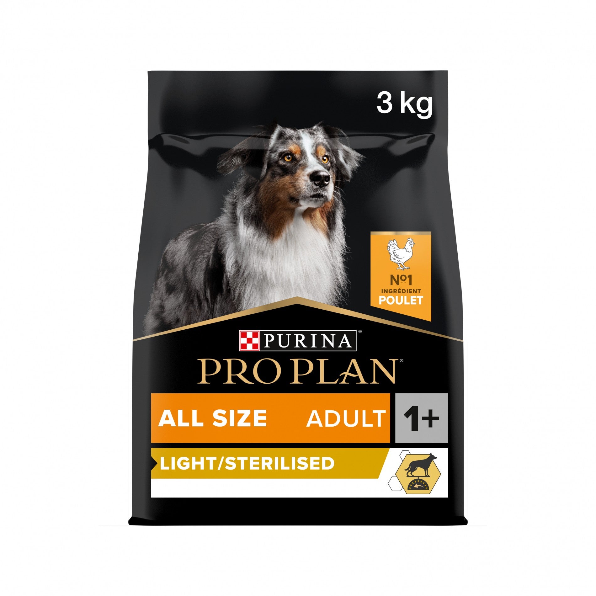 PRO PLAN Light/Sterilised All Sizes Adult au Poulet - Croquettes pour chien