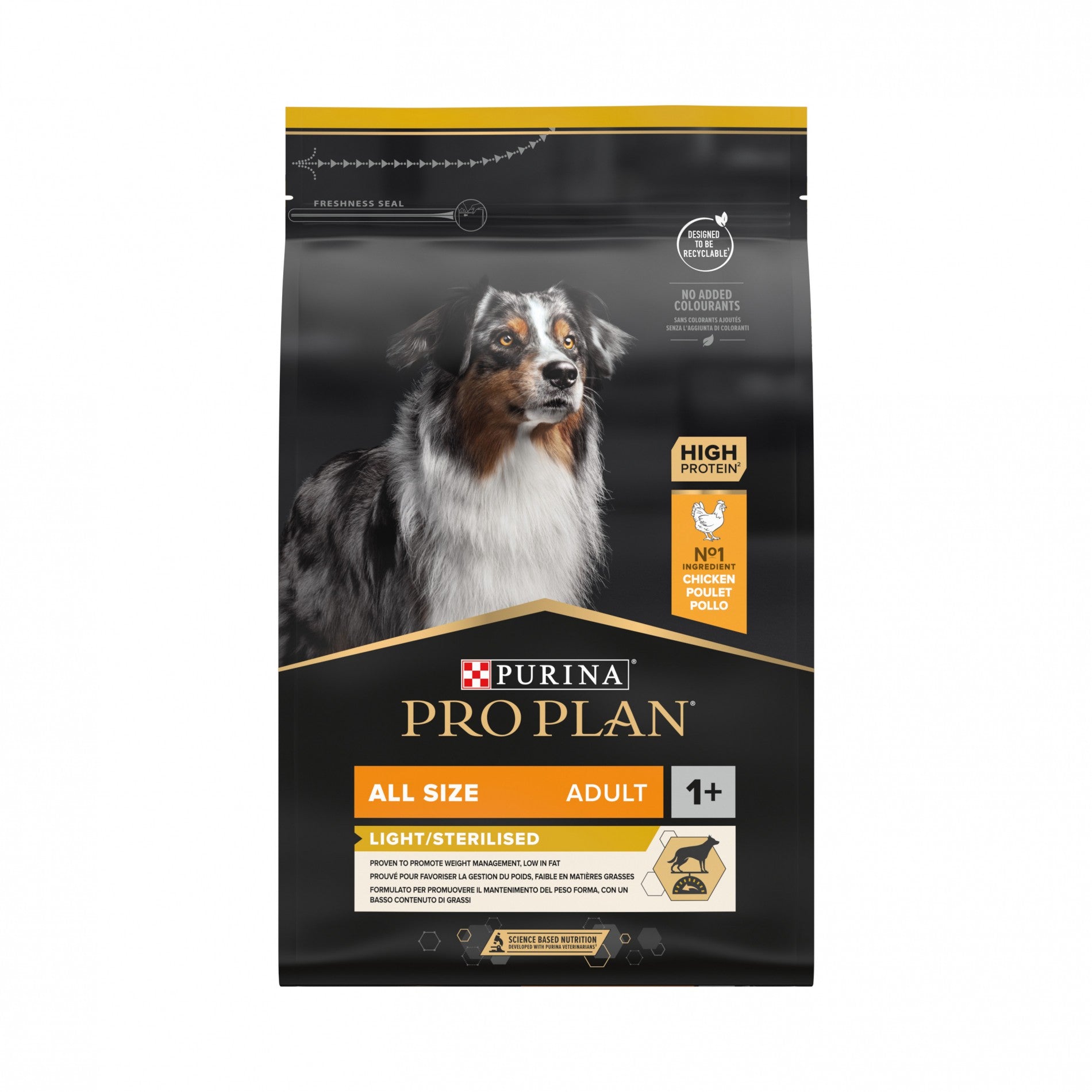 PRO PLAN Light/Sterilised All Sizes Adult au Poulet - Croquettes pour chien