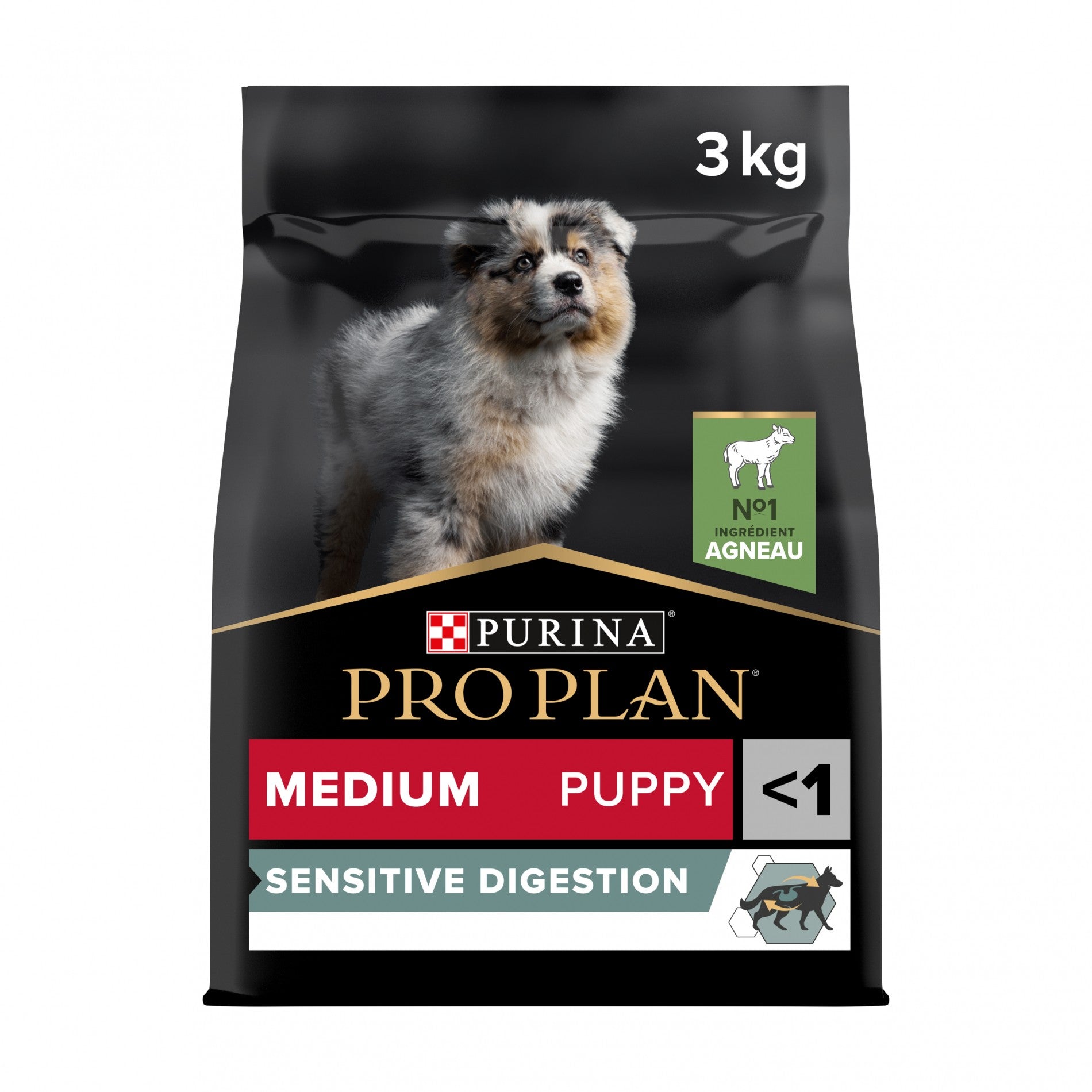 PRO PLAN Sensitive Digestion Medium Puppy à la Agneau- Croquettes pour chien