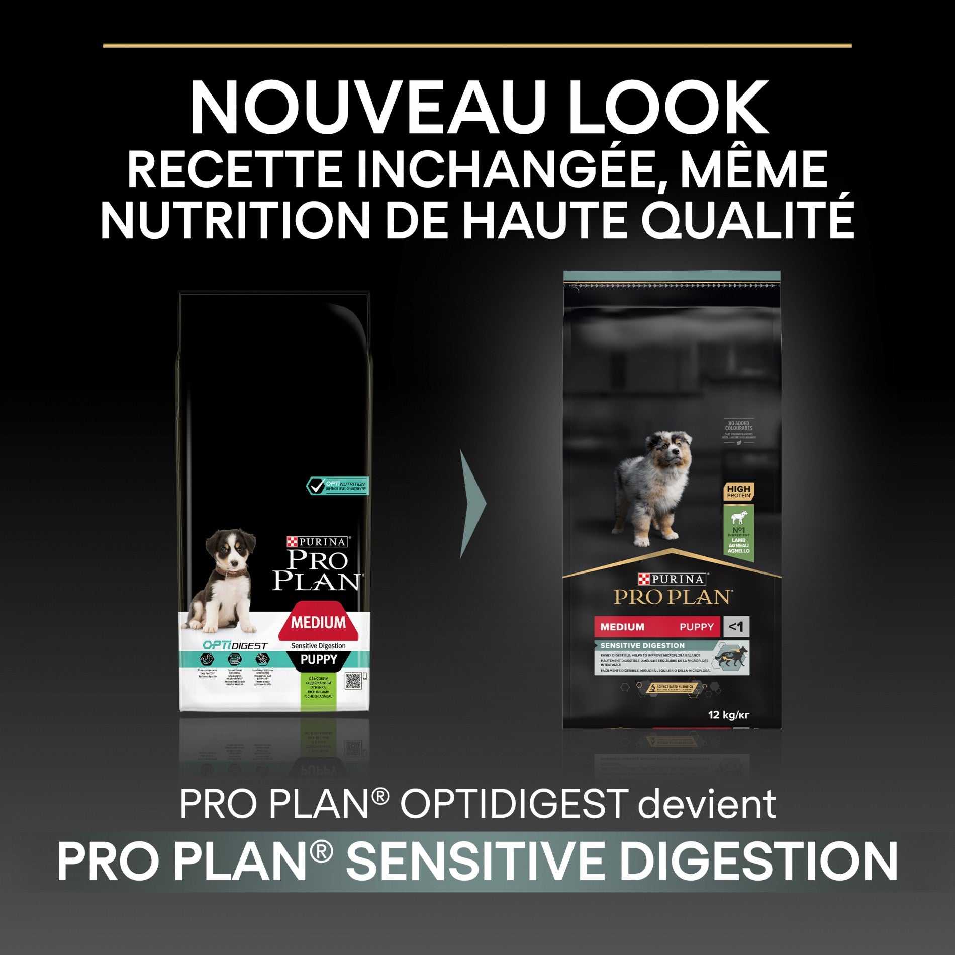 PRO PLAN Sensitive Digestion Medium Puppy à la Agneau- Croquettes pour chien