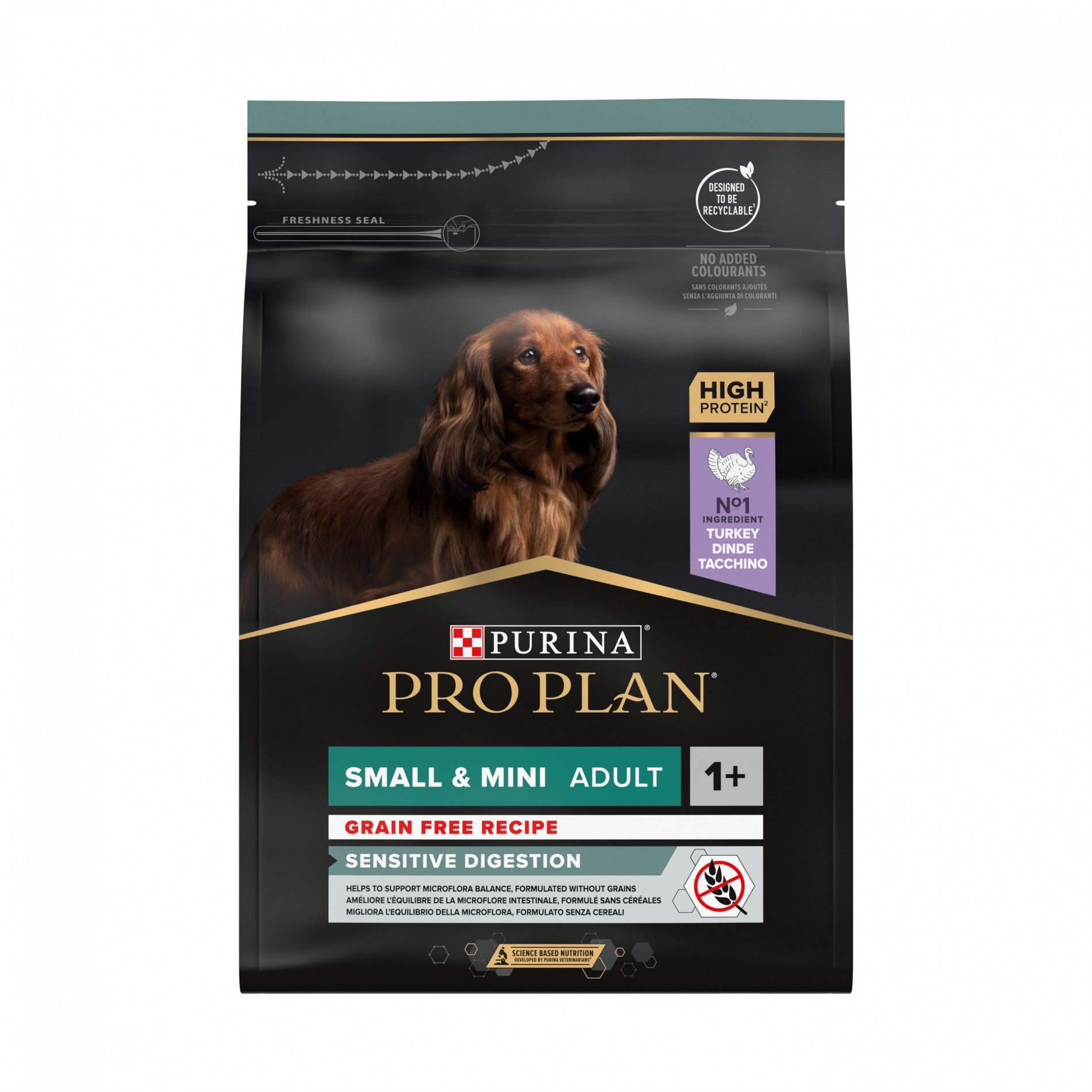 PRO PLAN Sensitive Digestion No Grain Small & Mini Adult à la Dinde - Croquettes pour chien