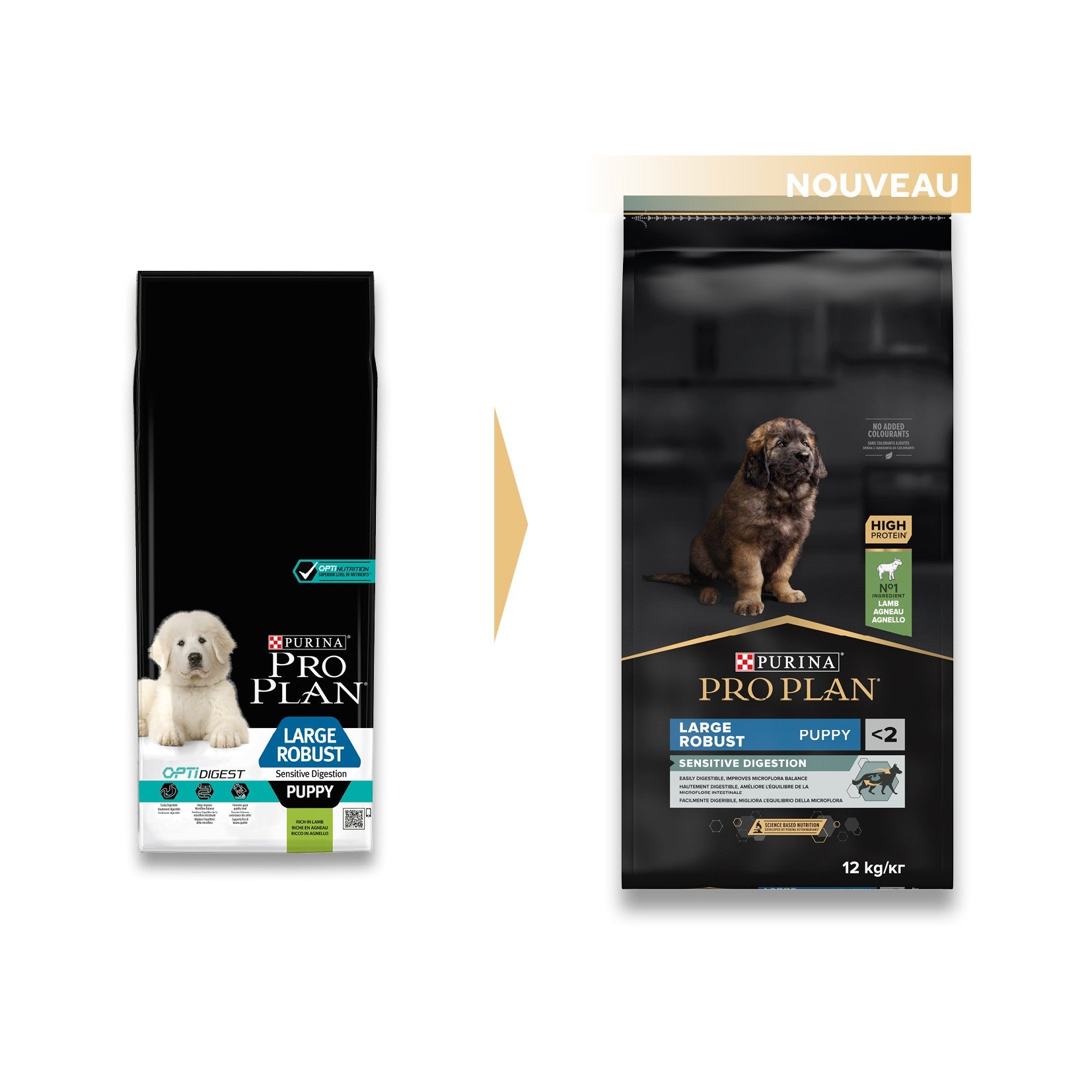 PRO PLAN Sensitive Digestion Large Robust Puppy à la Agneau- Croquettes pour chien