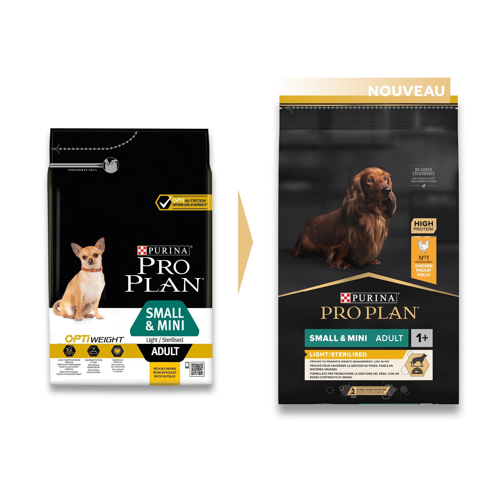 PRO PLAN Light/Sterilised Small & Mini Adult au Poulet - Croquettes pour chien