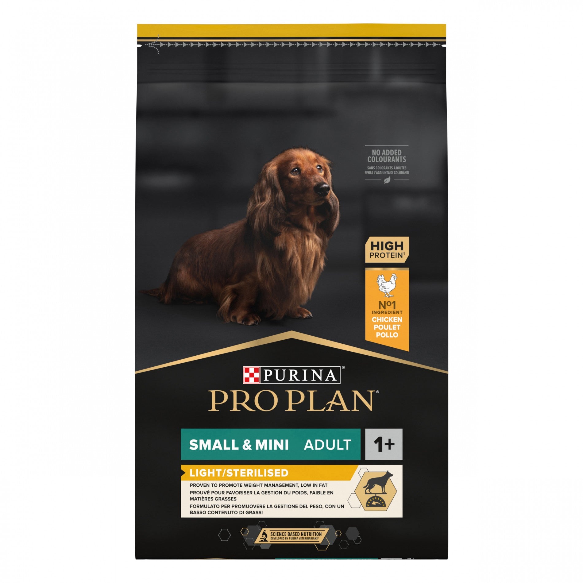 PRO PLAN Light/Sterilised Small & Mini Adult au Poulet - Croquettes pour chien