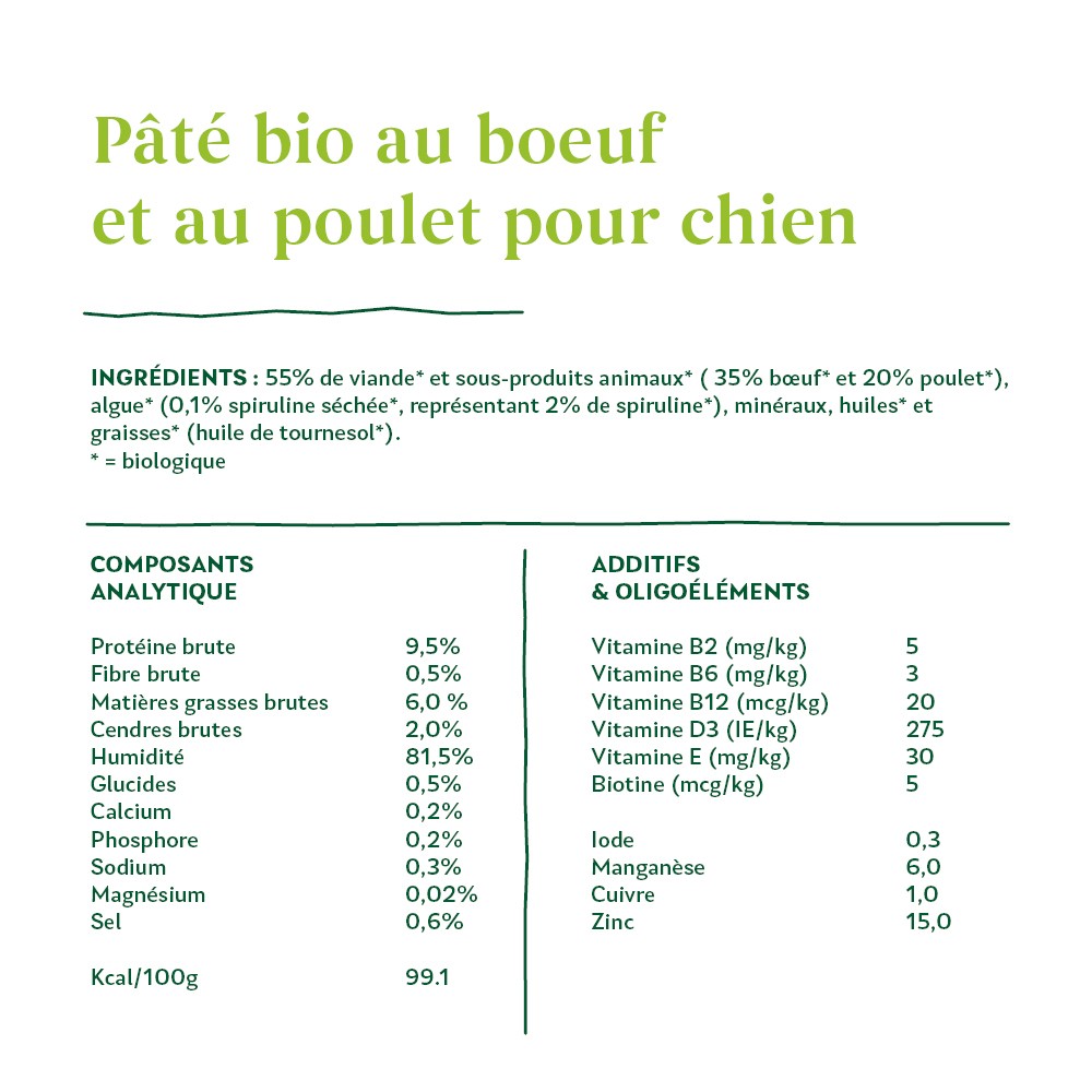 Yarrah pâtées bio - 12 x 150 g