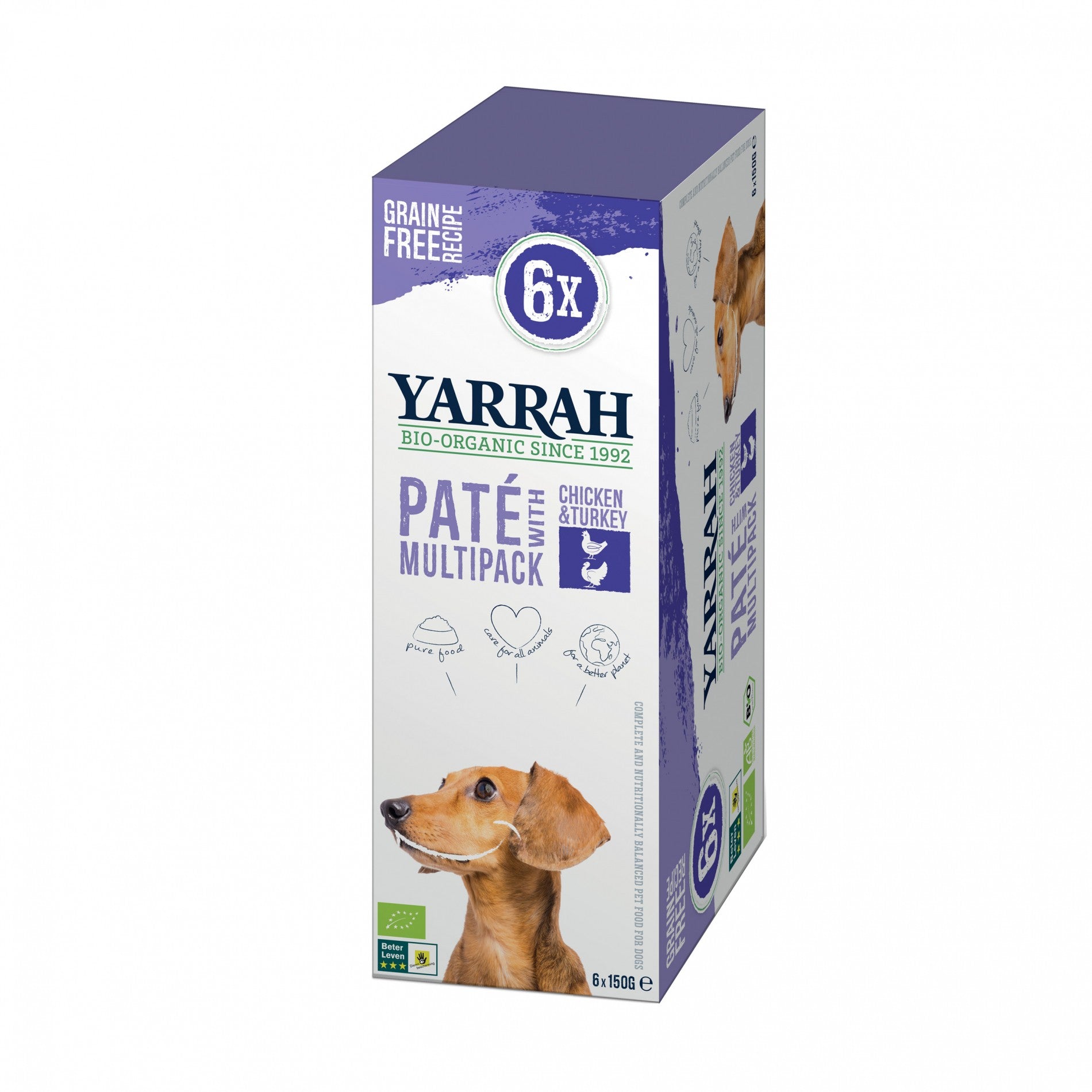 Yarrah pâtées bio - Lot de 6 x 150g