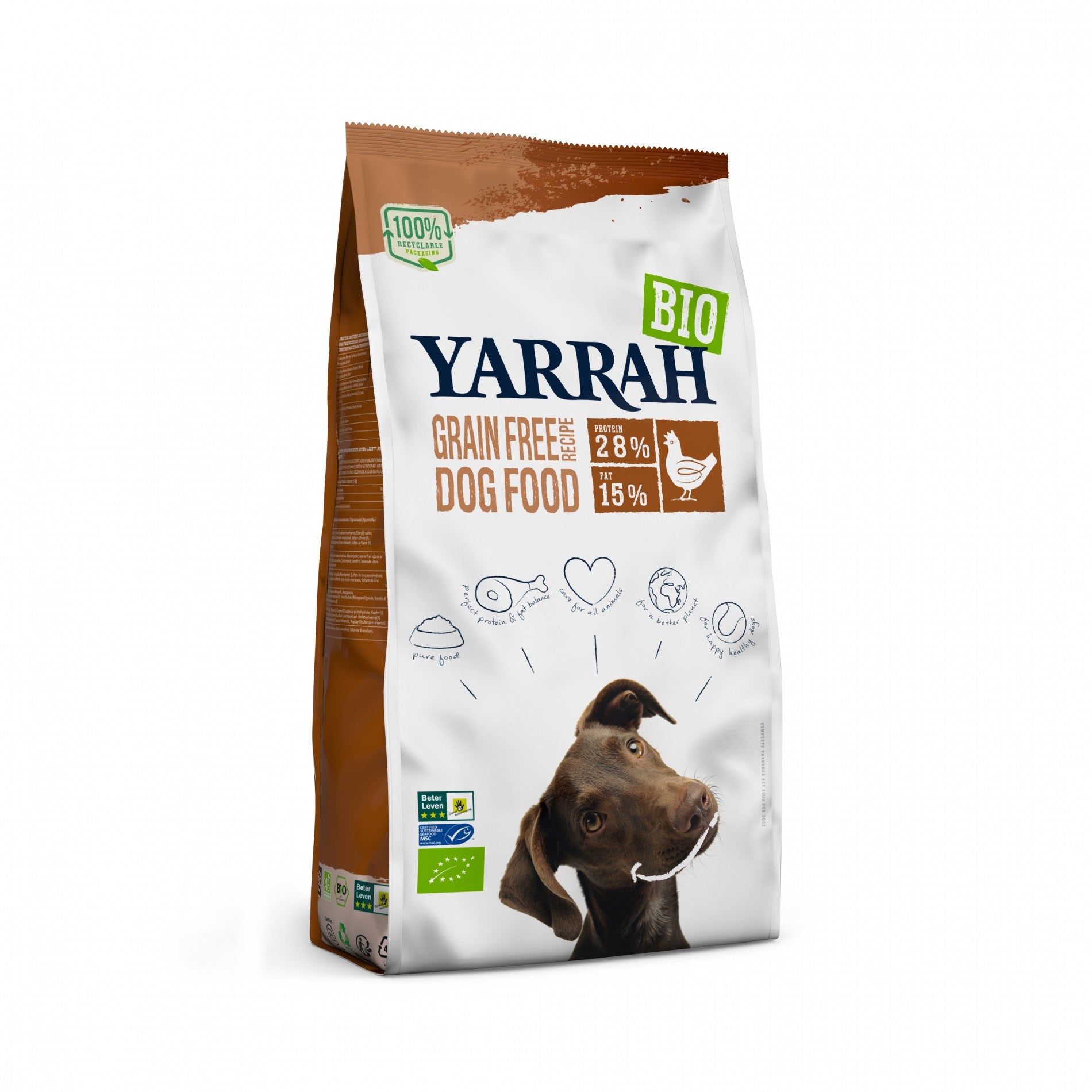 Yarrah croquettes bio sans céréales pour chien adulte