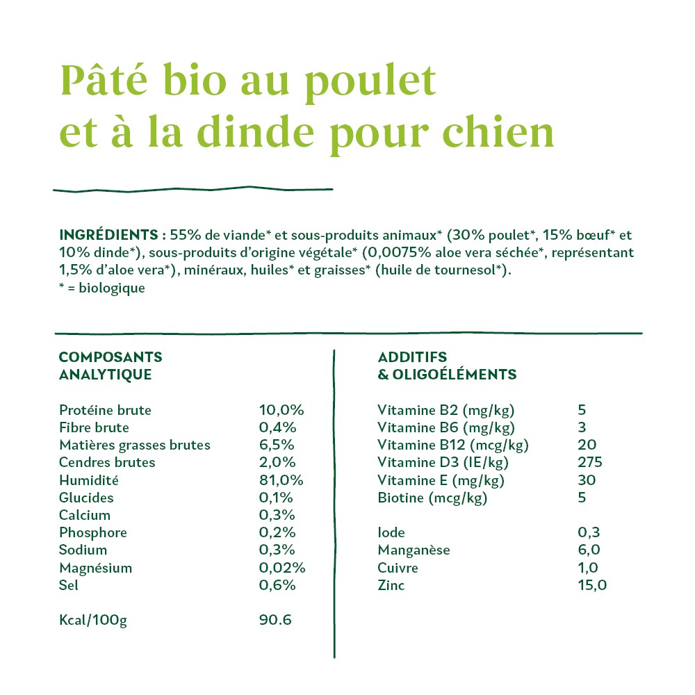 Yarrah pâtées bio - 12 x 150 g