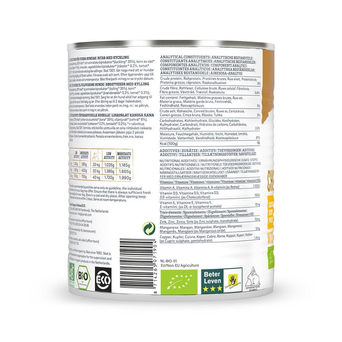 Yarrah bouchées bio - Lot 6 x 820 g