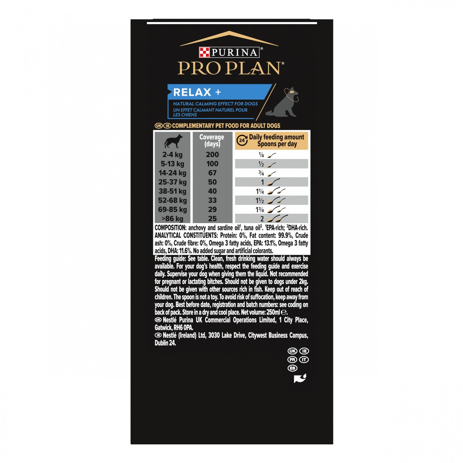 PRO PLAN Relax+ en huile - Aliment complémentaire pour chien