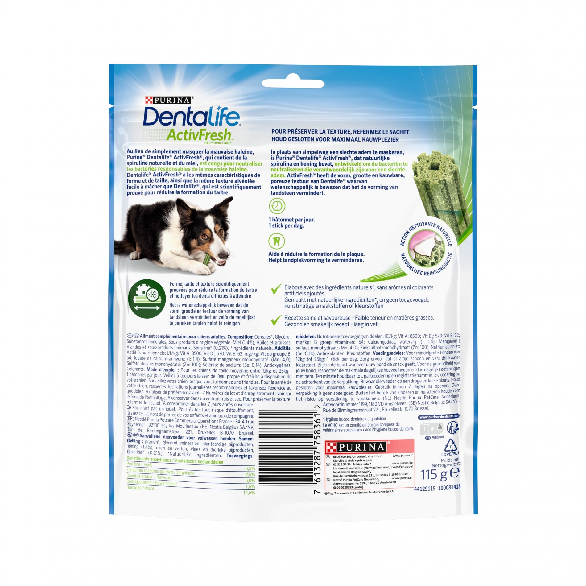 Dentalife ActivFresh en Bâtonnets - Friandises bucco-dentaires pour chien