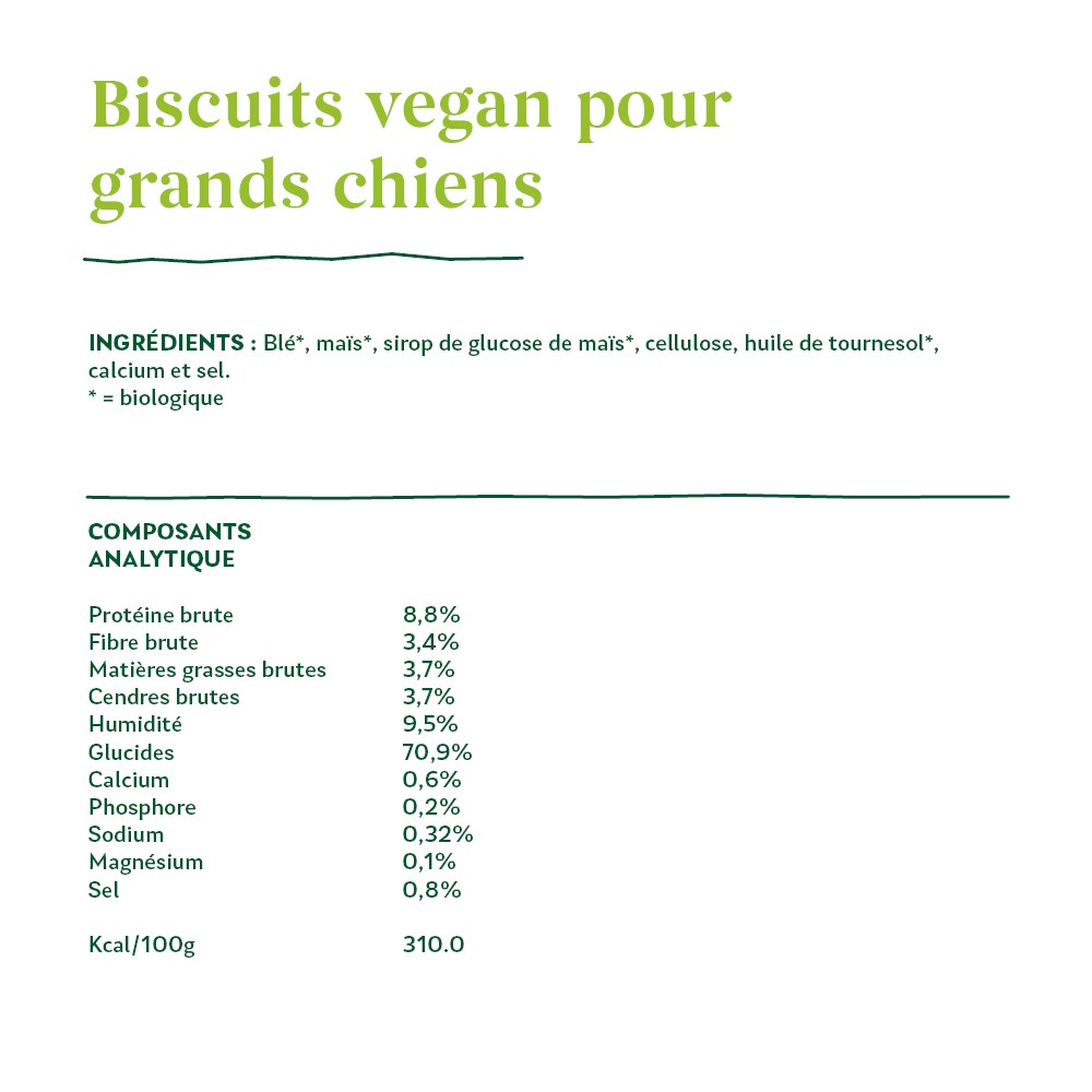 Yarrah biscuits bio végétarien pour grand chien