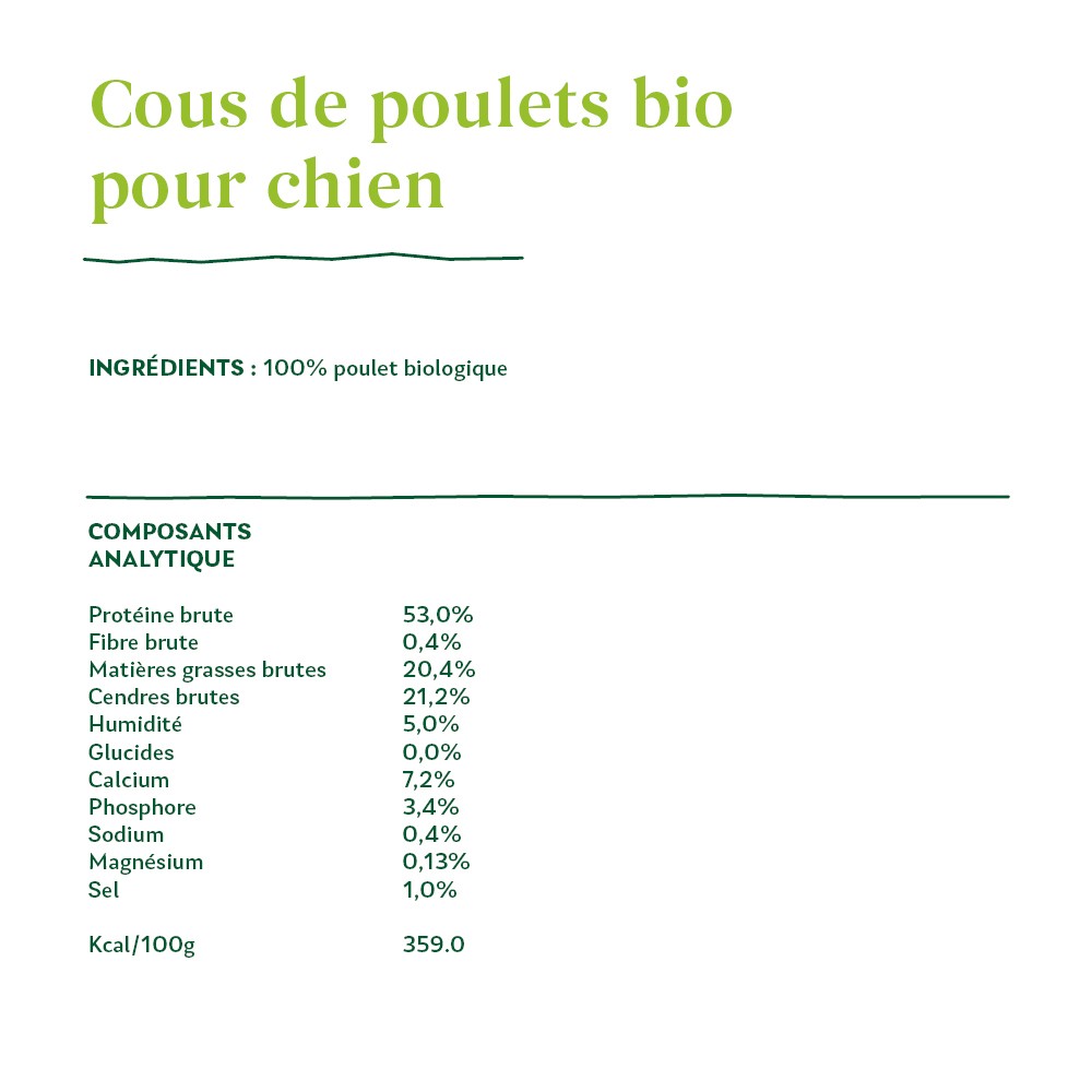 Yarrah cous de poulet bio pour chien