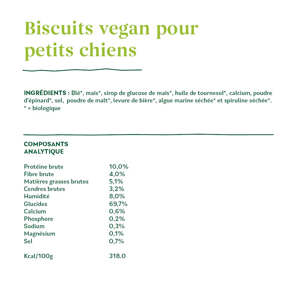 Yarrah biscuits bio végétarien pour petit chien