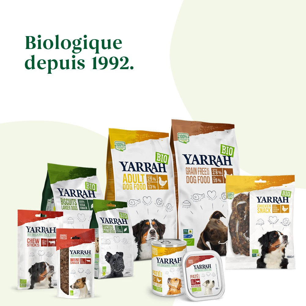 Yarrah mini snacks bio pour chien