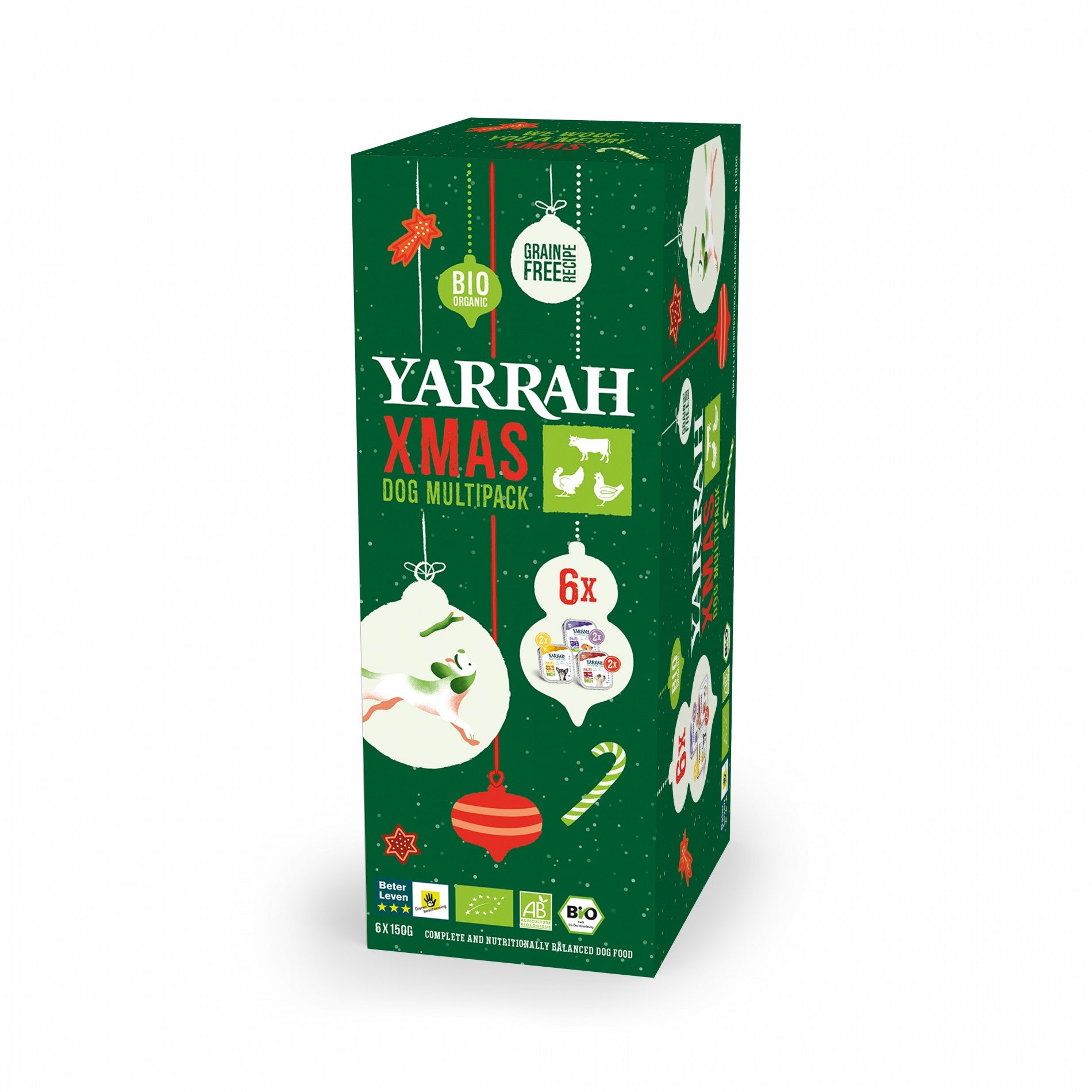 Yarrah Multipack festif Bio chien - Lot de 6 x 150g