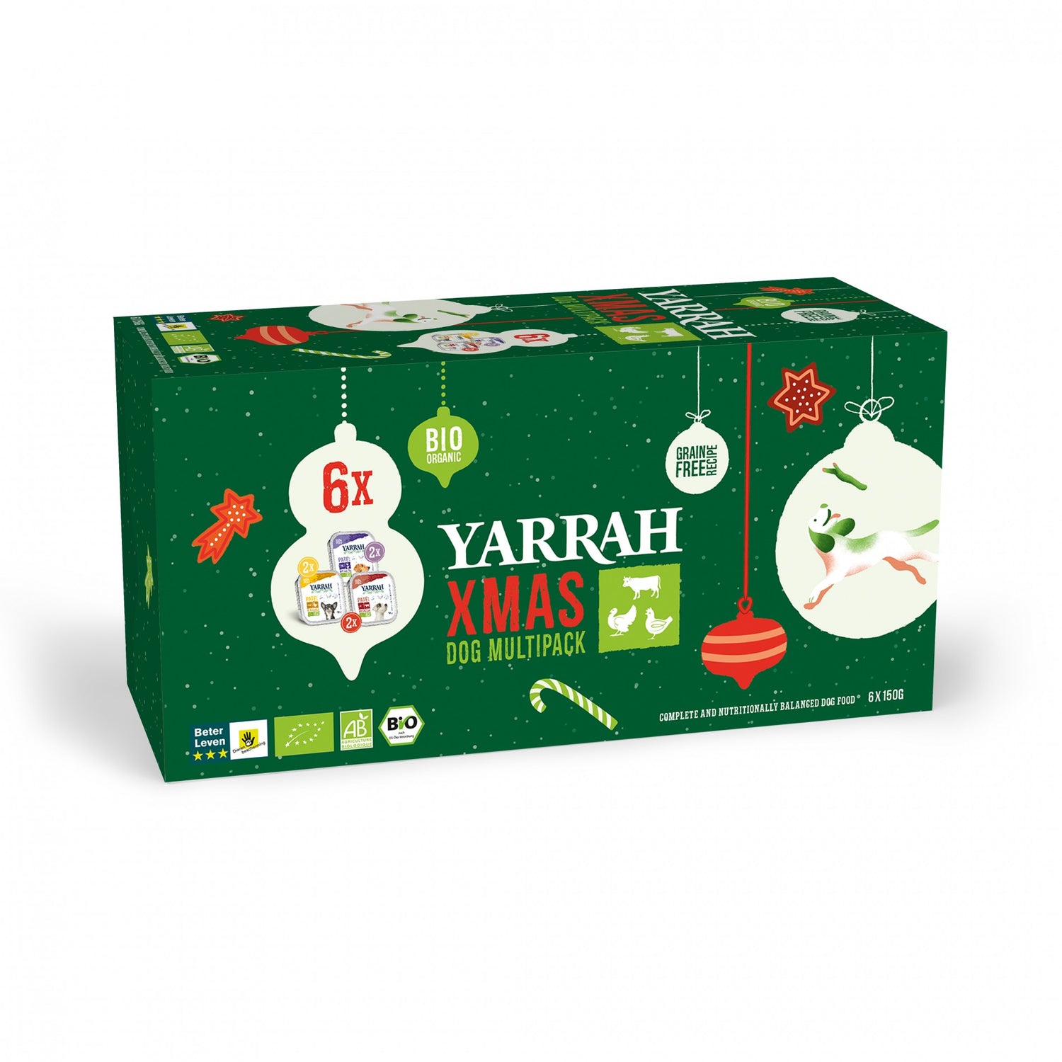Yarrah Multipack festif Bio chien - Lot de 6 x 150g