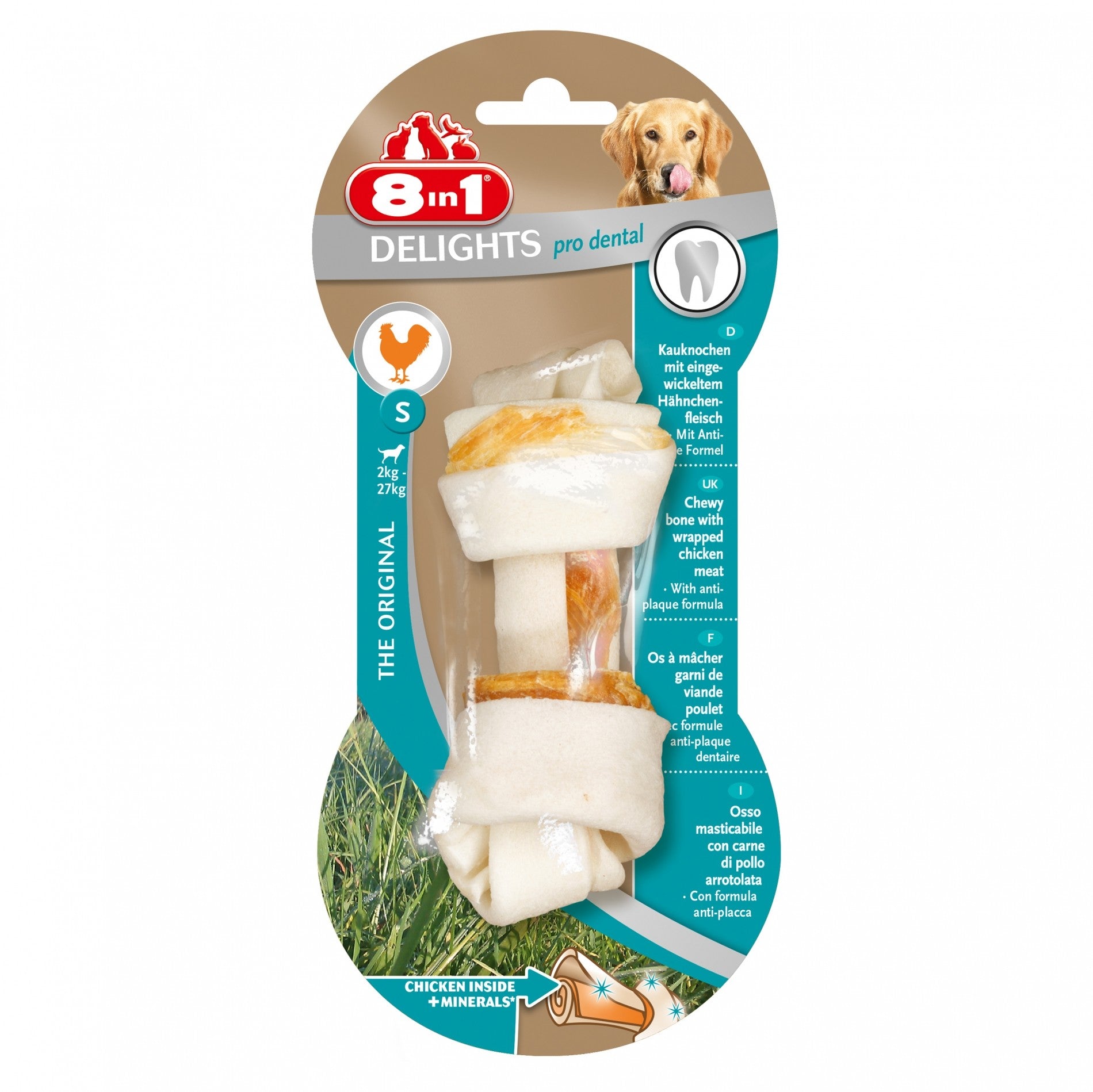 Os à mâcher Delights Pro, contre la plaque dentaire