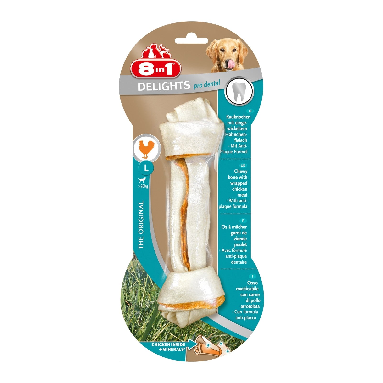 Os à mâcher Delights Pro, contre la plaque dentaire