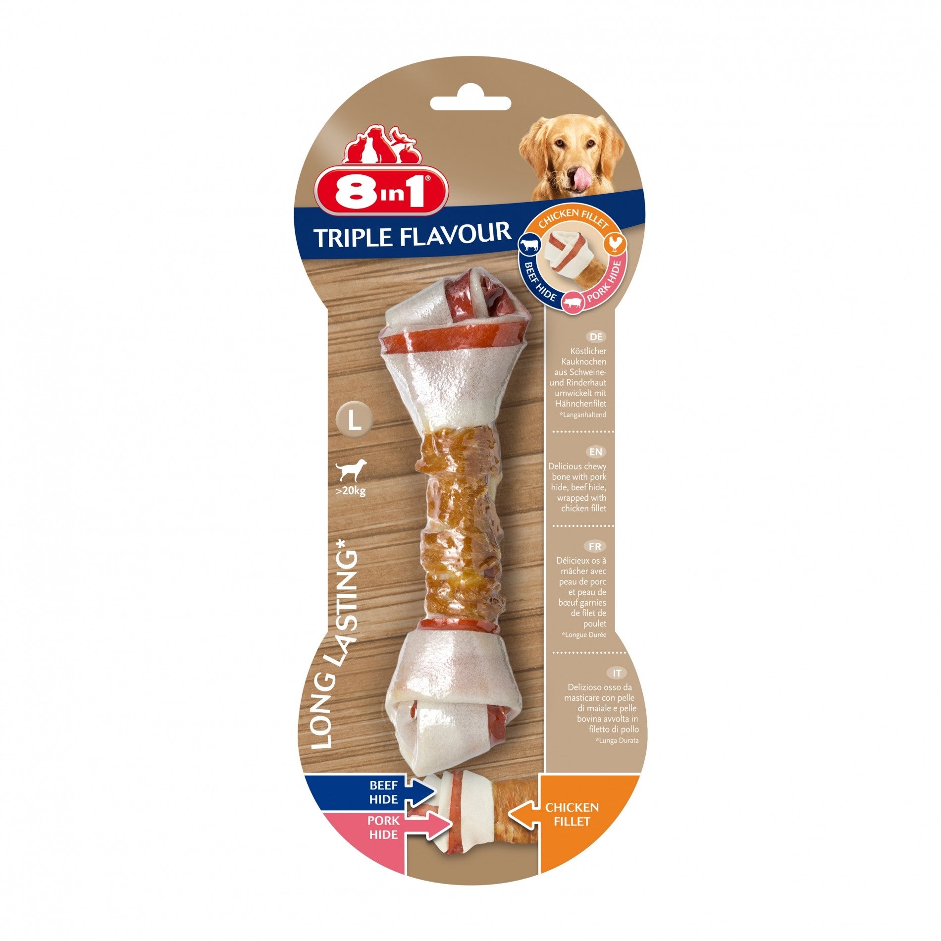 Os à mâcher Triple Flavour 8in1