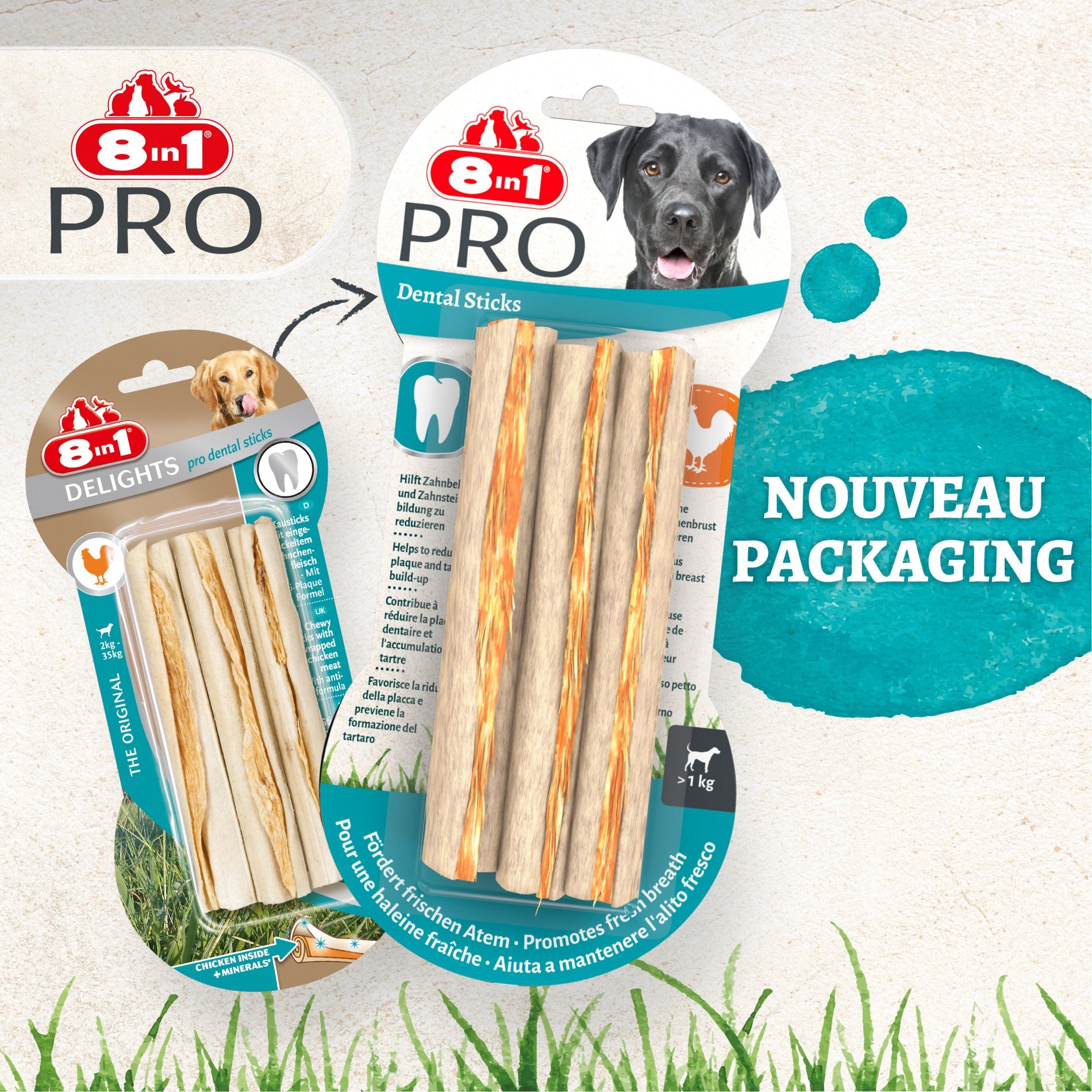 Bâtonnets à mâcher 8in1 Pro Dental Stick