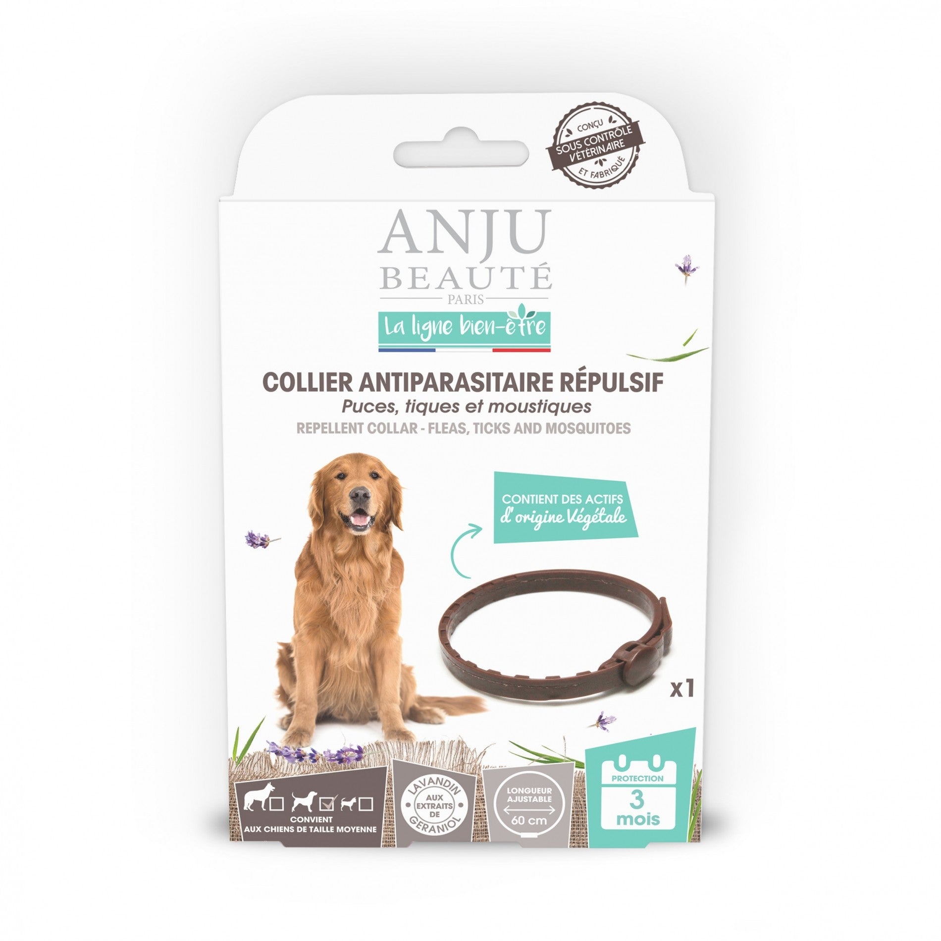 Collier antiparasitaire répulsif chien
