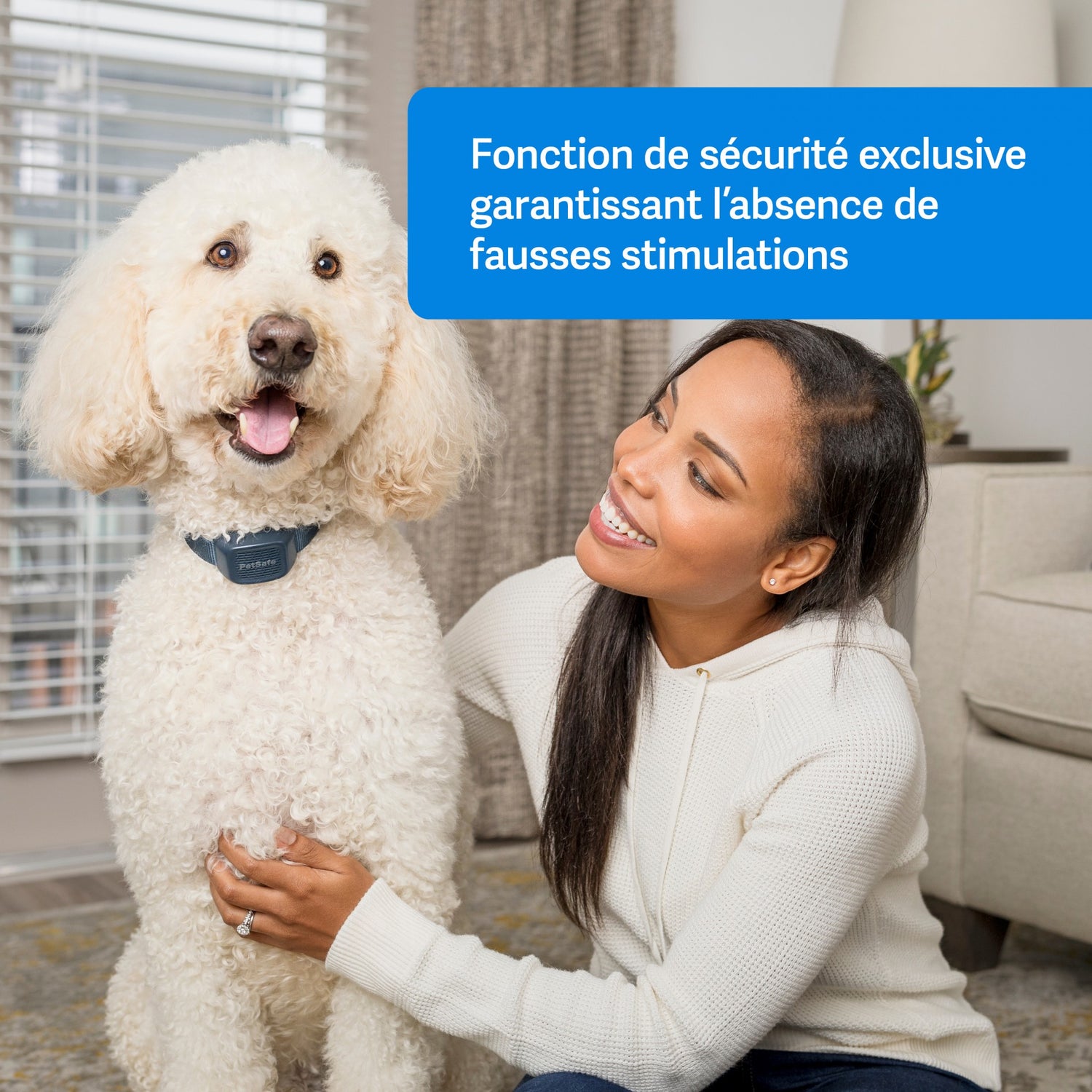 Collier anti-aboiement à signal sonore rechargeable