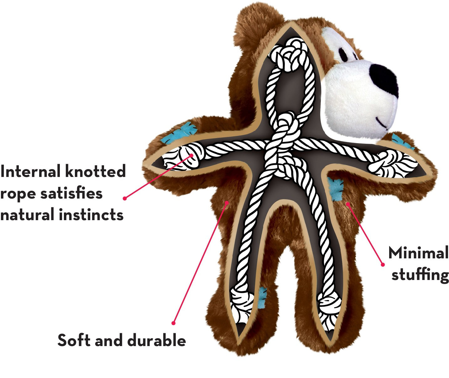 Peluche Ourson Wild Knot Bear KONG