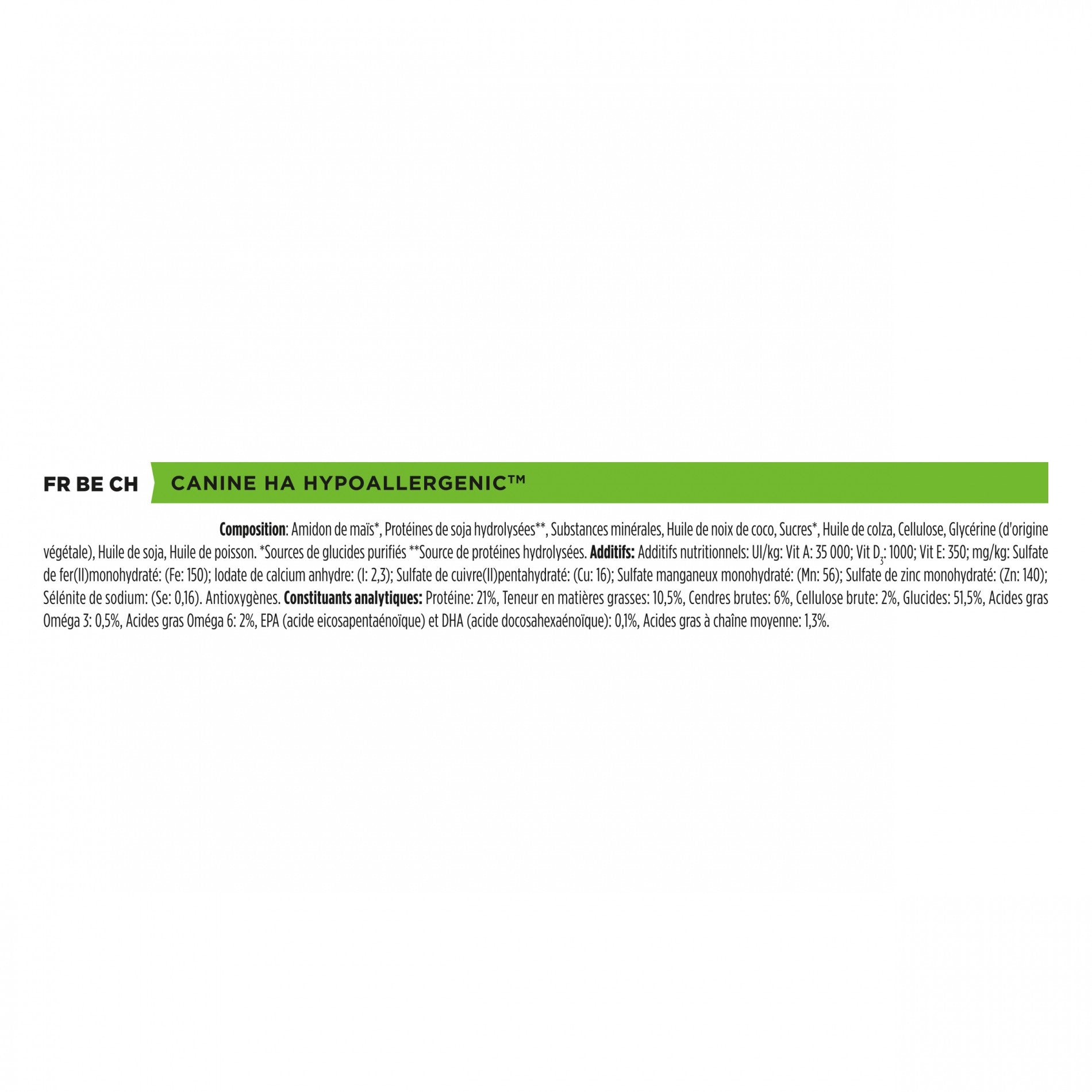 Proplan Veterinary Diets HA Hypoallergenic Chat