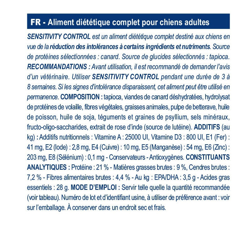 Royal Canin Veterinary Sensitivity Control - Croquettes pour chien