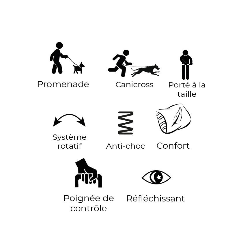 Laisse ceinture élastique Otium